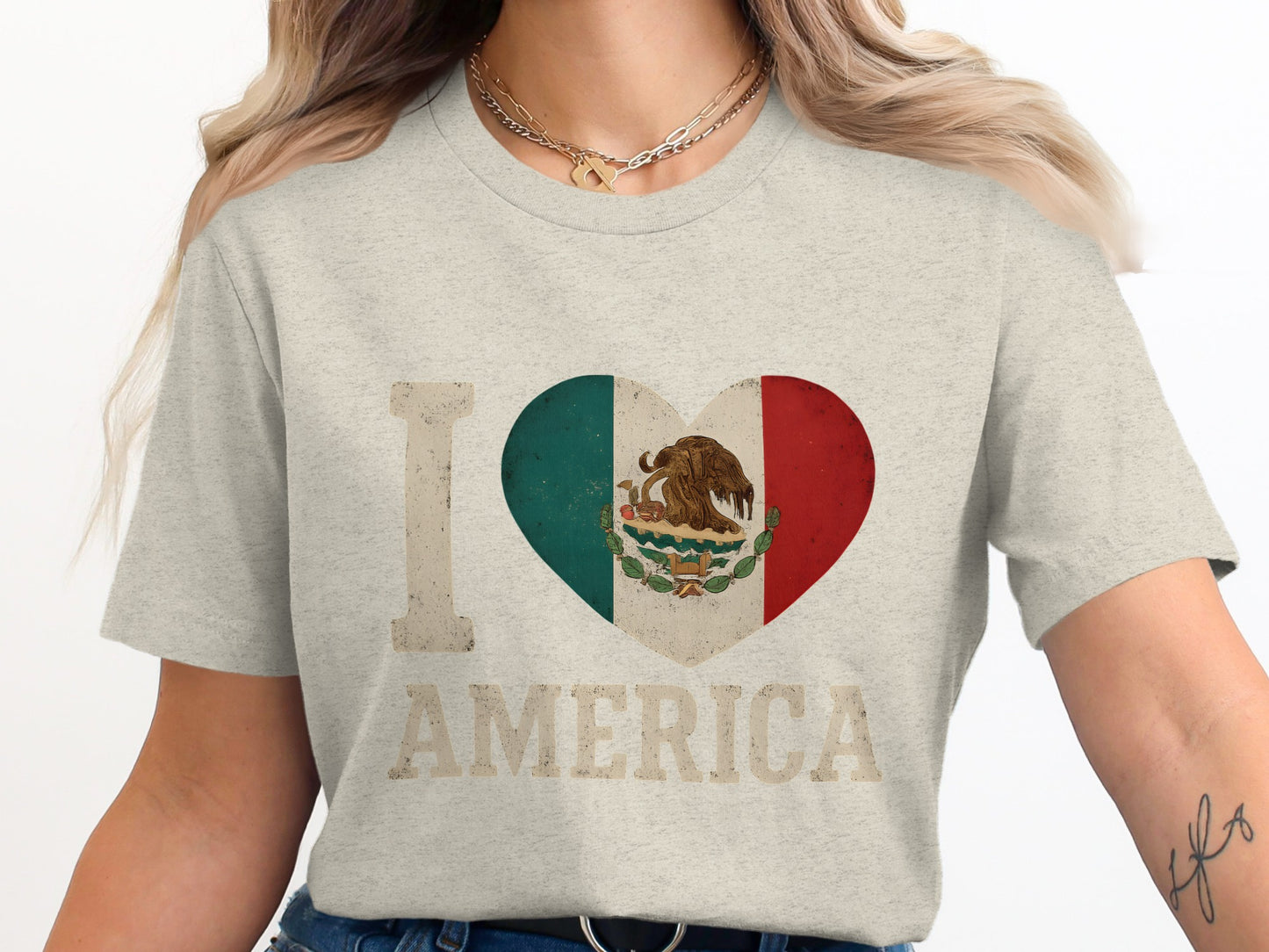 I Heart America Mexican Flag Graphic T-Shirt product