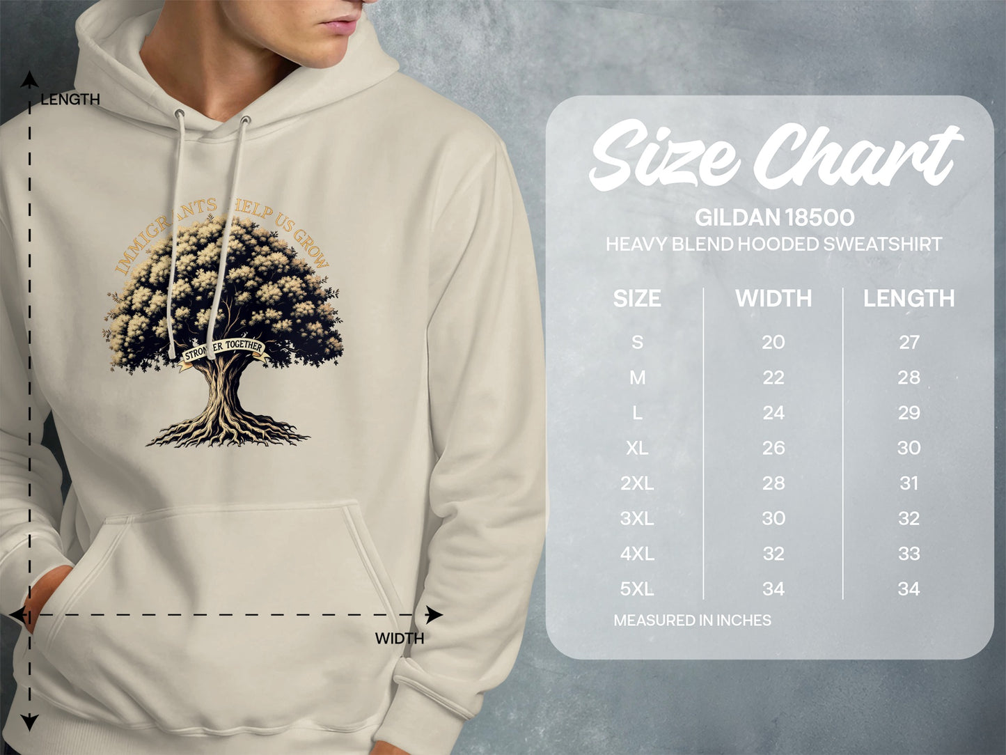 Growth Tree Design Heavy Blend Hooded Sweatshirt product type