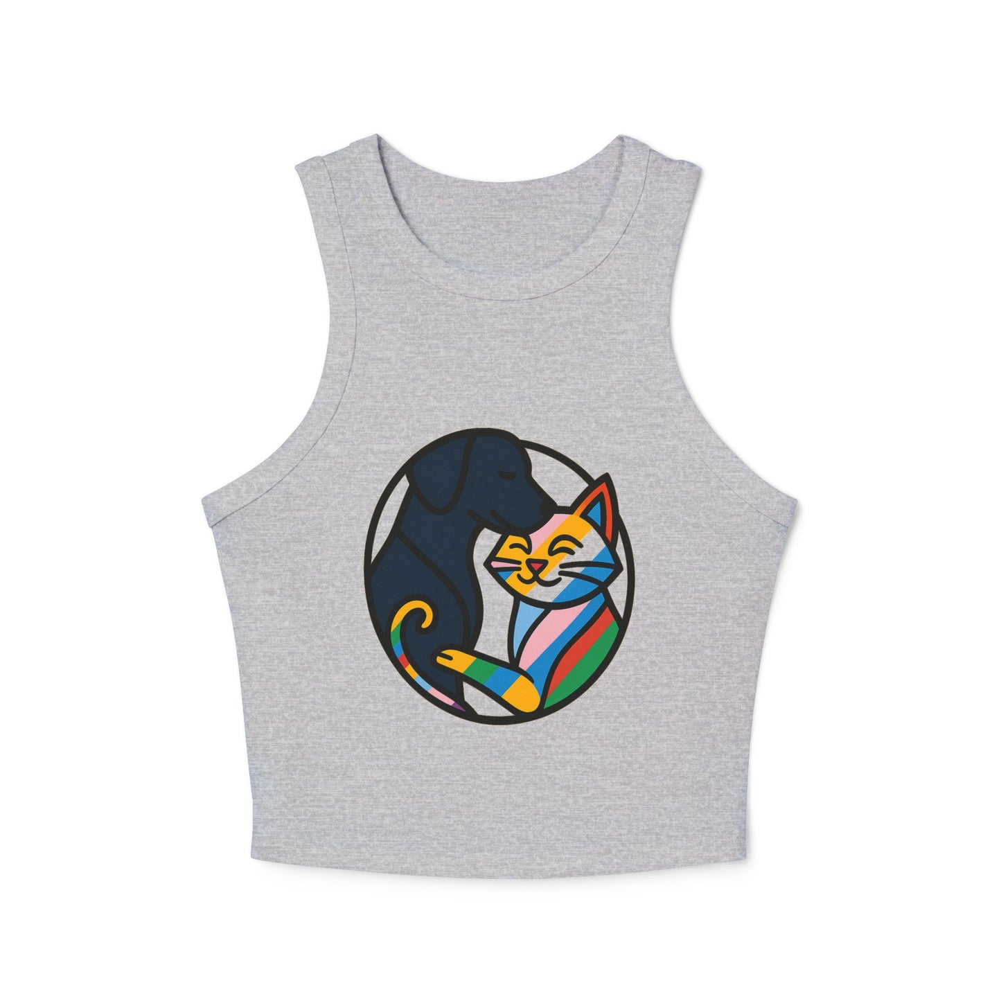 Pride tank top Cozy Cat and Dog Love Racer Tank Top for Pet Lovers