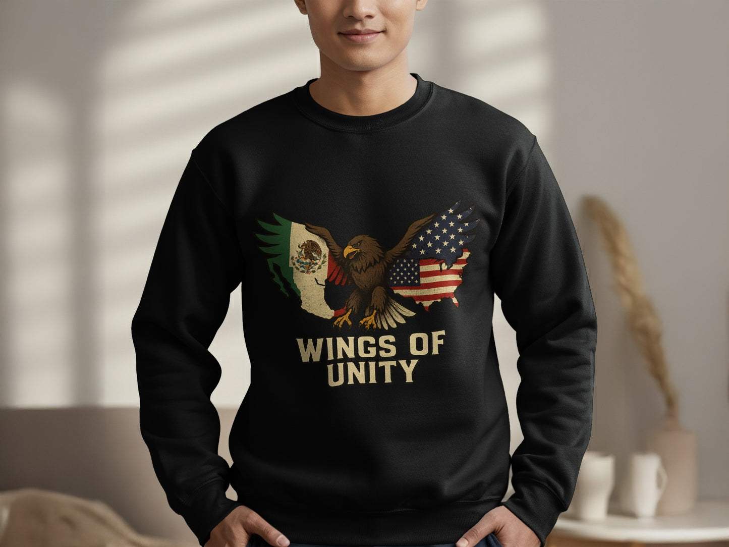 Wings of Unity Eagle and Flags Printed Clothing product