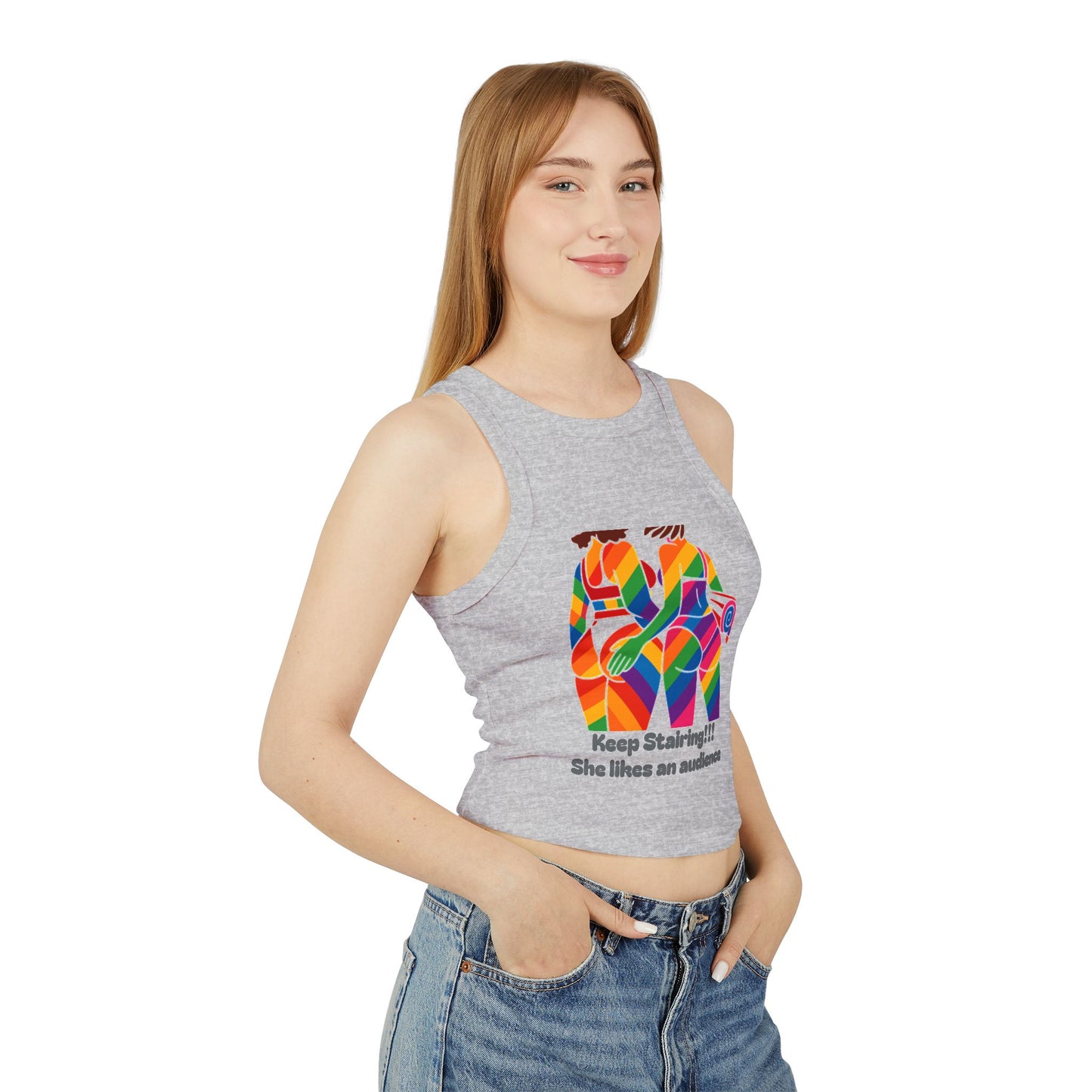Pride tank top Vibrant Art Racerback Tank, Colorful Summer Top, LGBTQ+ Pride Apparel, Festival Wear, Casual Summer Outfit, Unique Gift Idea