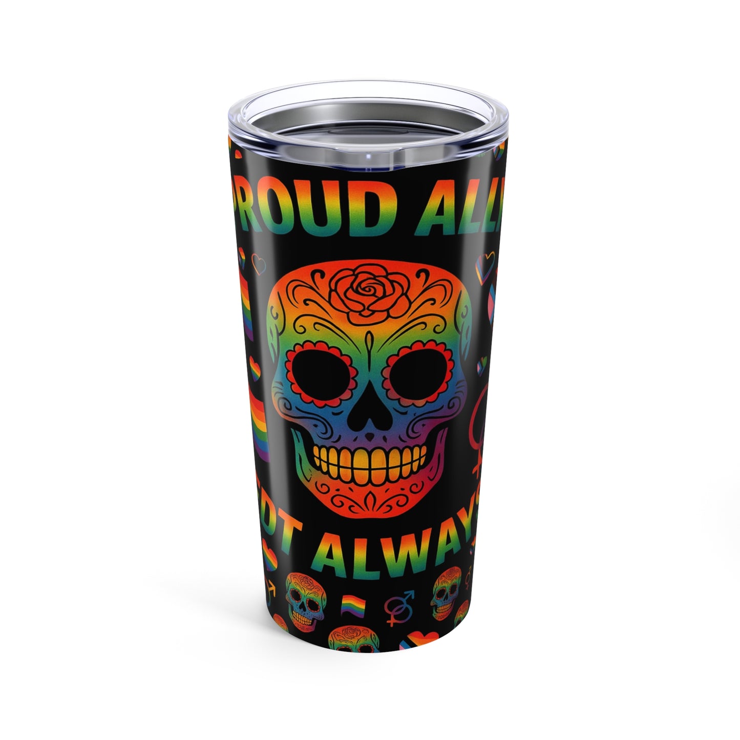 Proud Skull Tumblers for LGBTQ+ Pride | Stylish 20oz Travel Mugs, Colorful Gifts for Pride Celebrations, Birthday Presents, and More