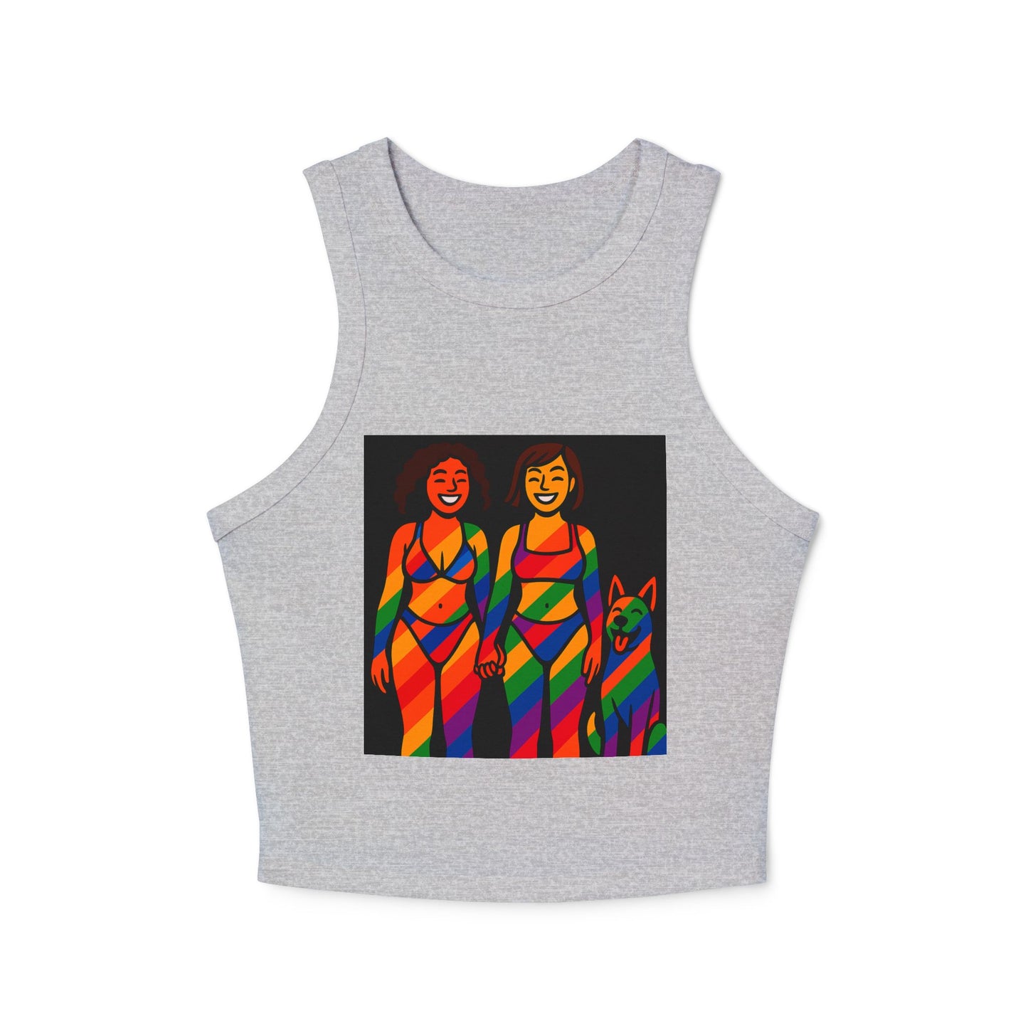 Pride tank top Vibes Women's Racer Tank Top, LGBTQ+ Apparel, Summer Stylish Top, Confidence Boost, Pride Month Fashion, Casual Wear