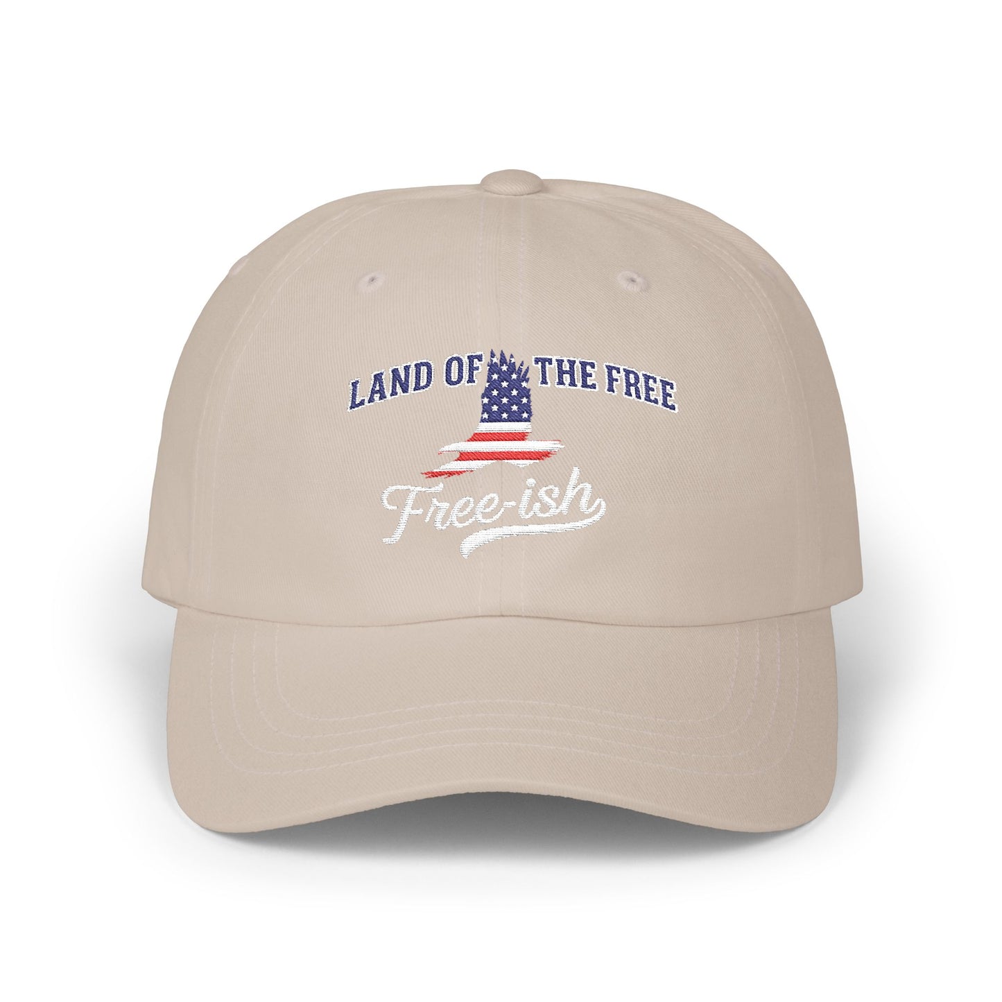 4th of July Embroidery Hat 'Land of the Free' Design | Patriotic Hat, Gift for Dads, Casual Wear, Freedom Cap, Summer Accessory
