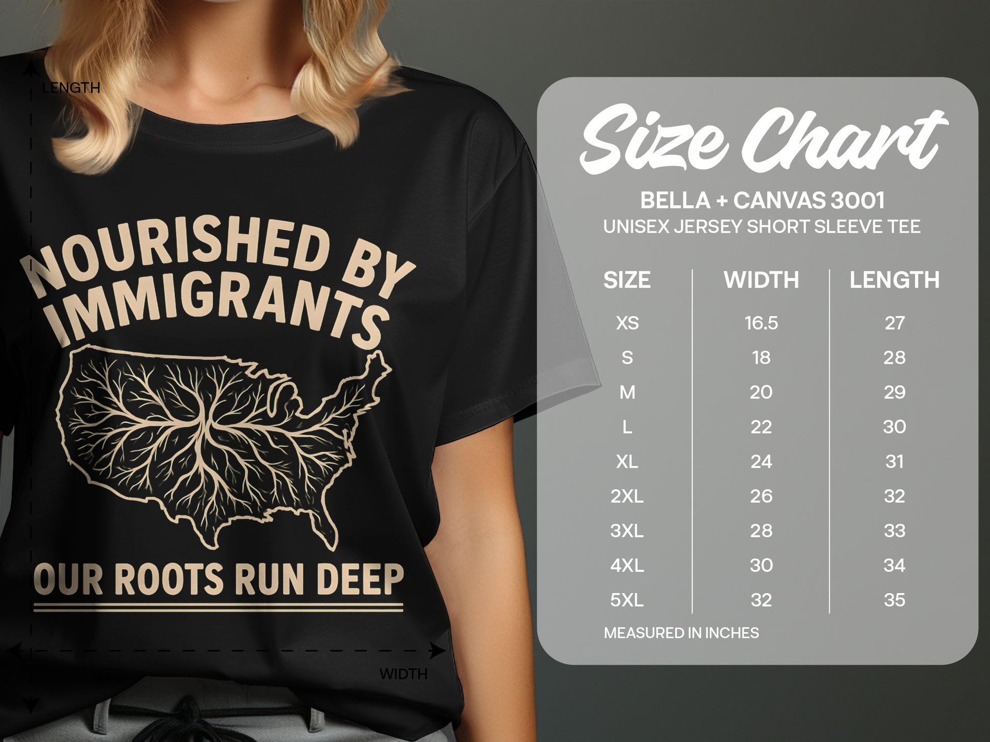 Nourished by Immigrants Our Roots Run Deep T-Shirt product