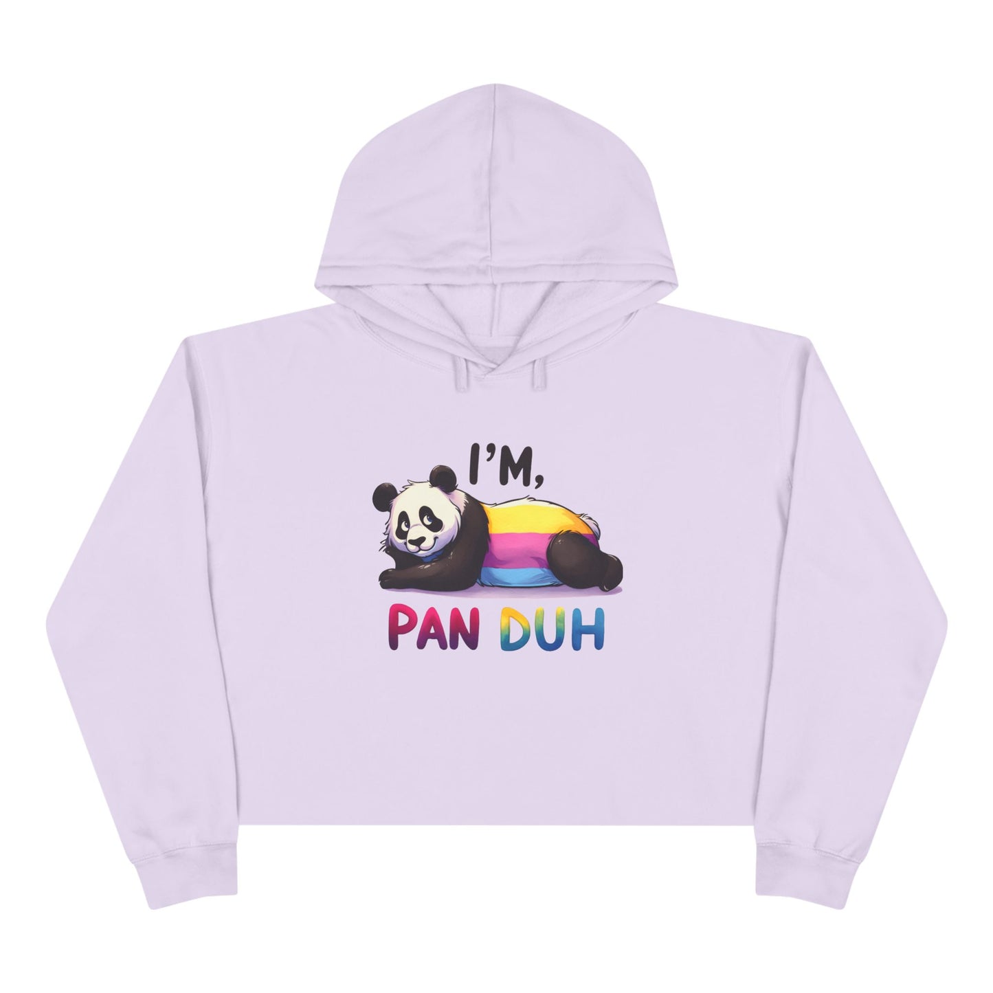 Pride Crop Hoodie Cute Panda| LGBTQ+ Apparel, Funny Sweatshirt, Casual Streetwear, Great for Gifts, Cozy Fashion