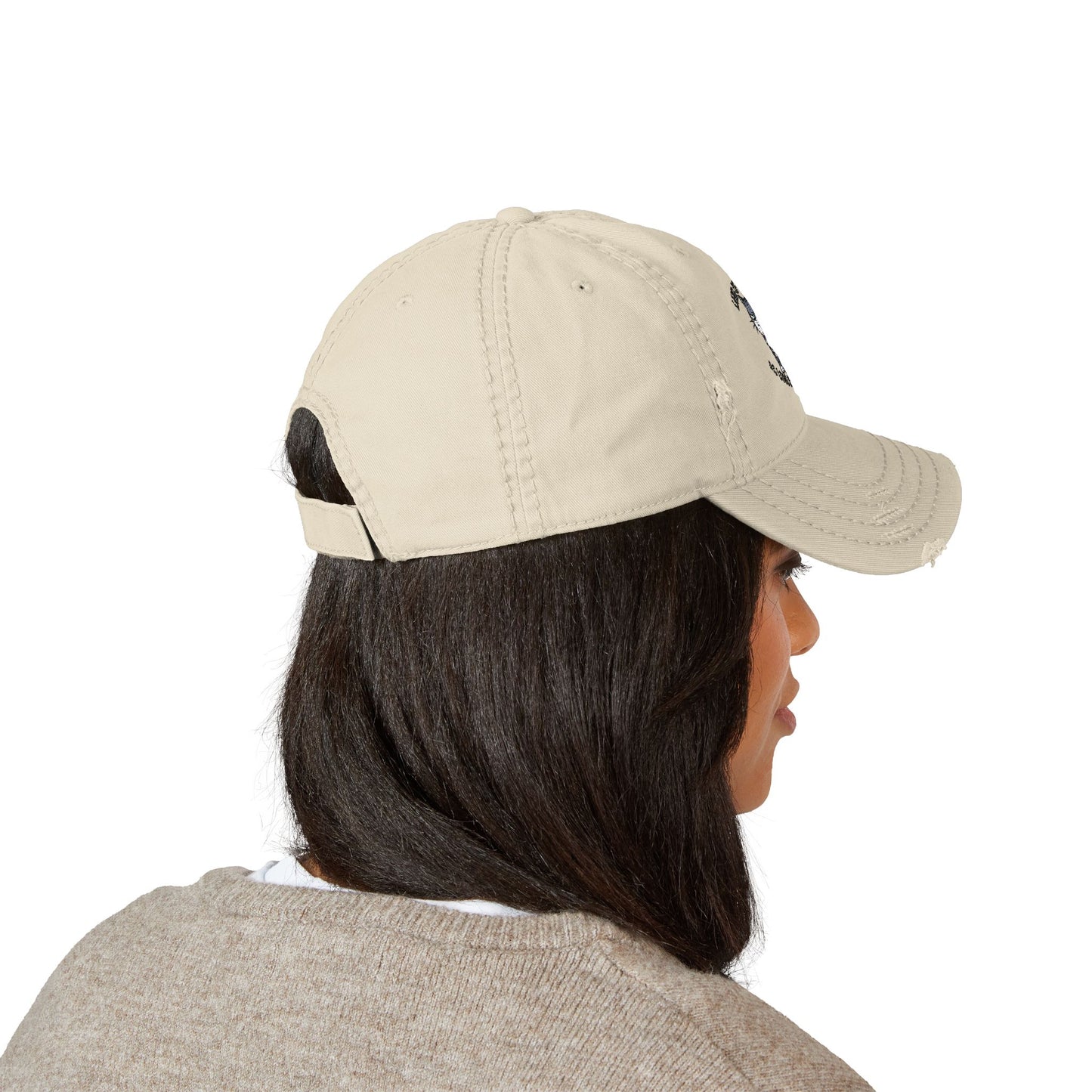 4th of July Hat Distressed Cat Dad Hat with Embroidery | Casual Fashion, Gifts for Cat Lovers, Outdoor Style, Father's Day, Everyday Wear