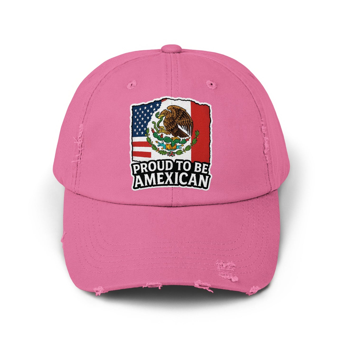 Proud to Be AMEXICAN Embroidered Pink Hat product type