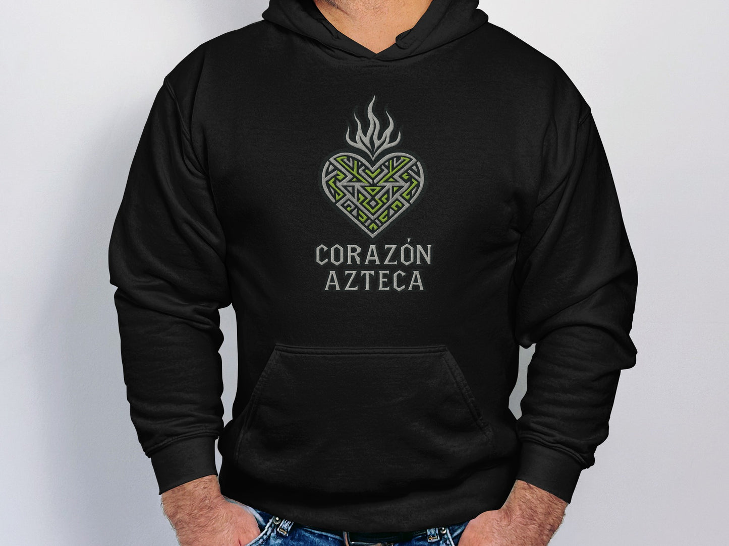 Corazón Azteca Heart Design Hoodie Clothing Product Type