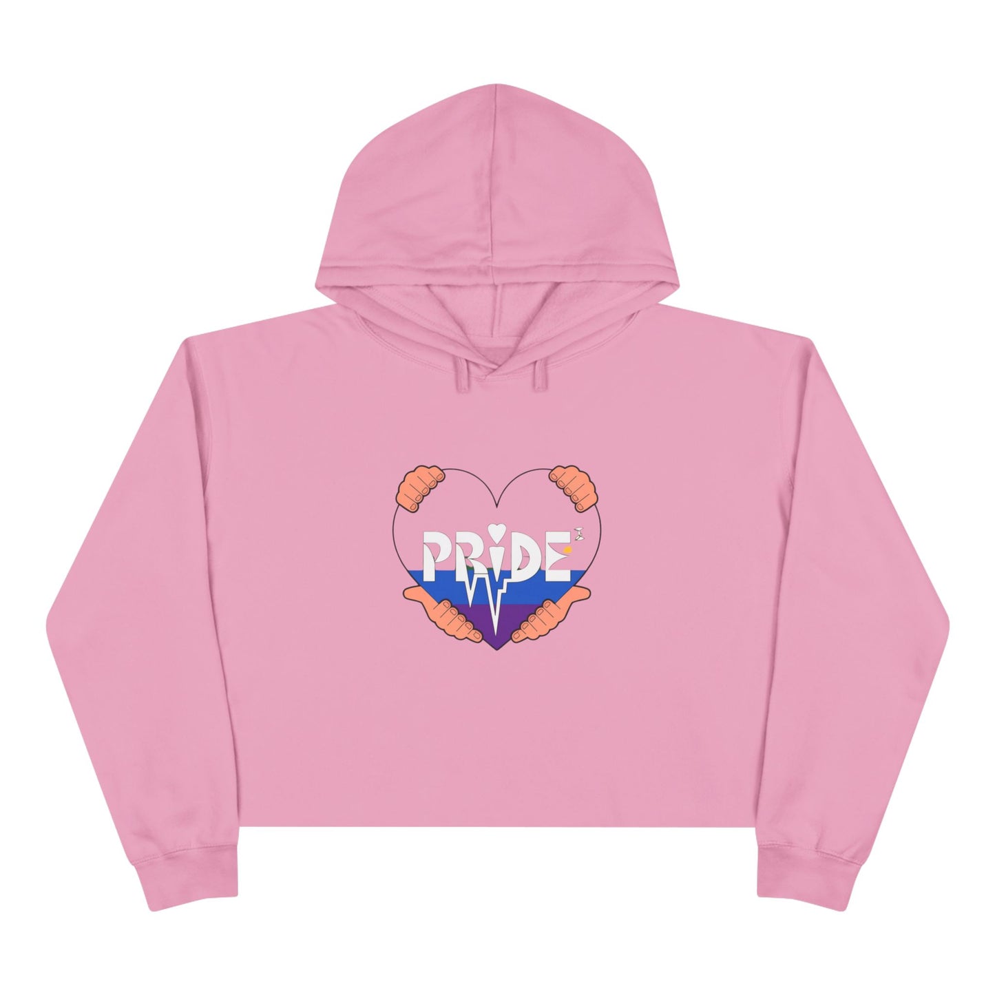 Pride Crop Hoodie, LGTBQ Gift, Summer Wardrobe, Casual Wear, Colorful Hoodie, Pride Month Apparel