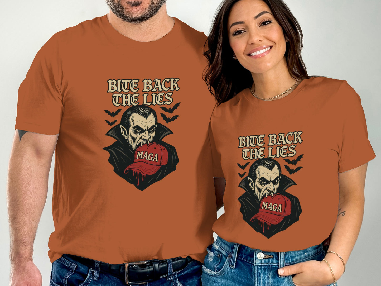 Bite Back The Lies MAGA Vampire T-Shirt product