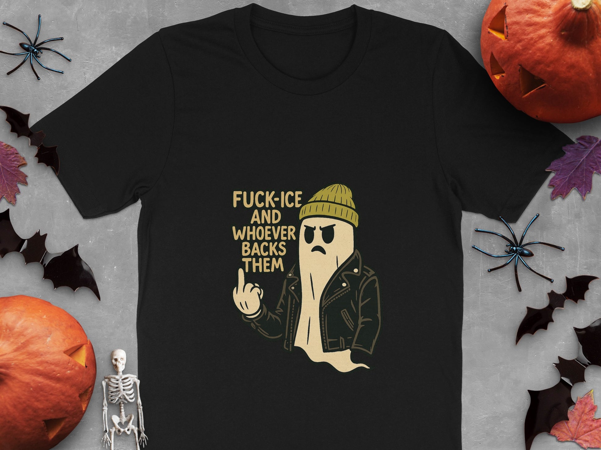 Bold Statement Ghost in Jacket Graphic Tee product