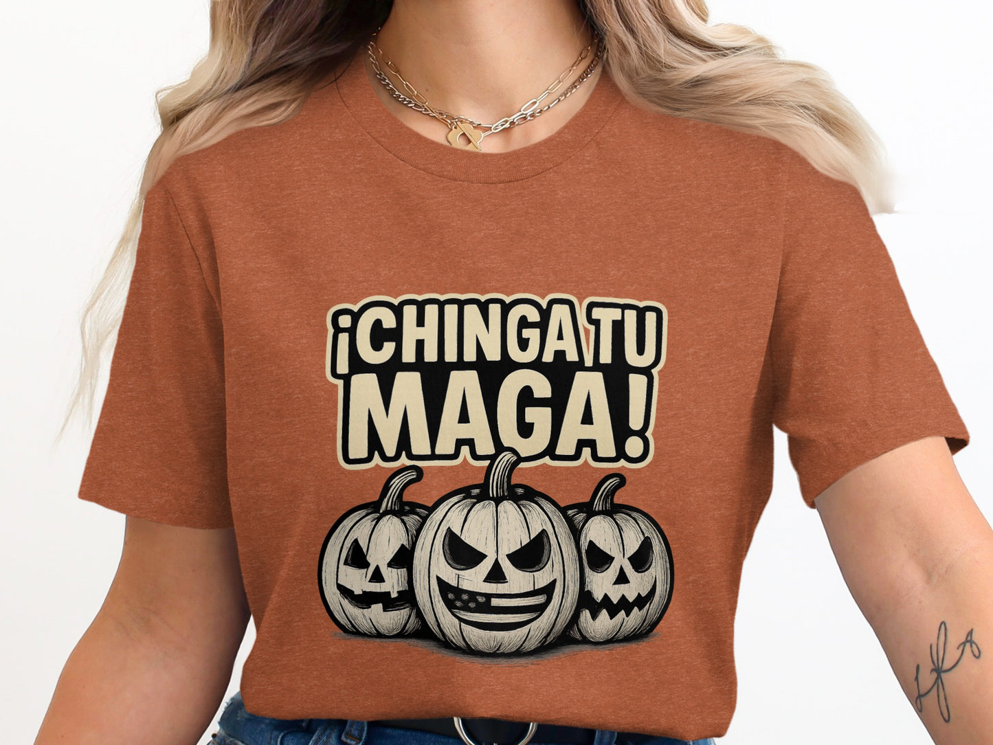 Halloween Pumpkin Faces Graphic Tee product