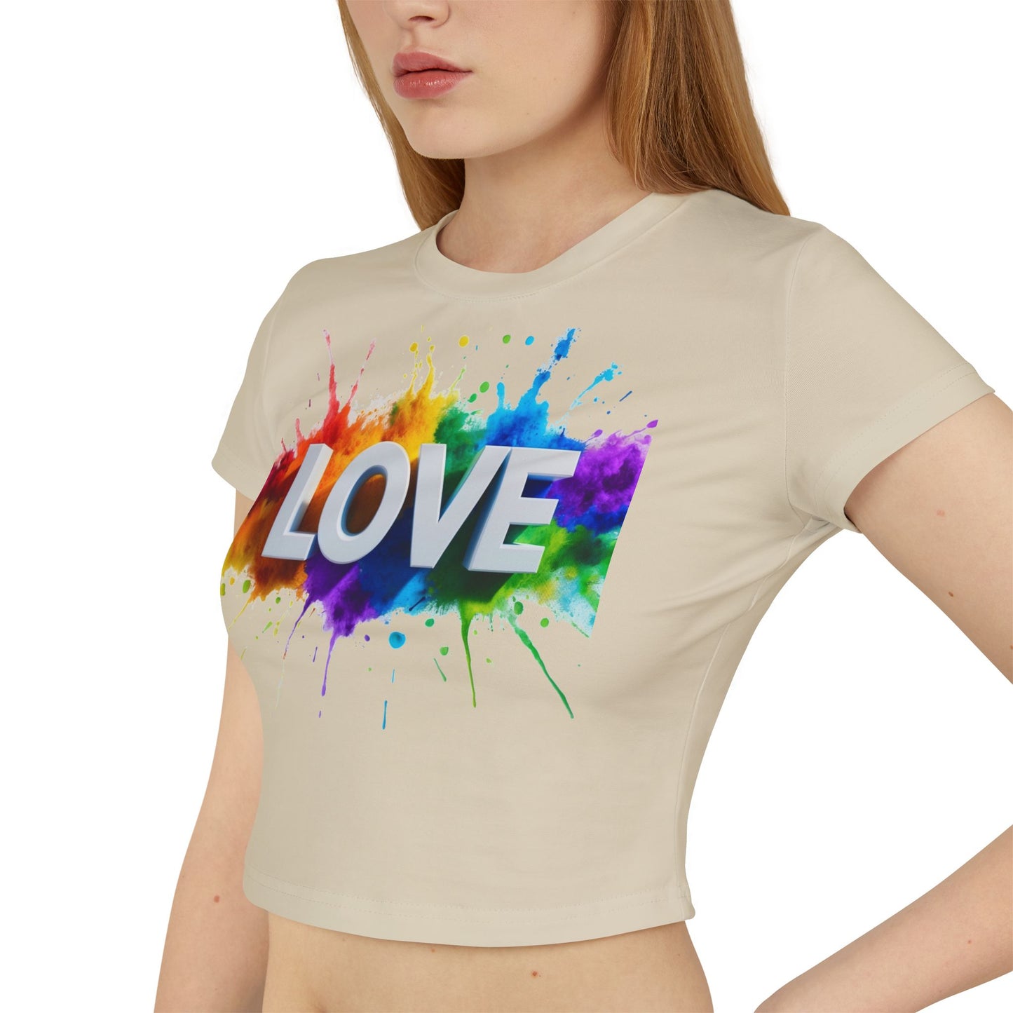 Pride baby tee Colorful Love Women's Baby Tee - Pride and Positivity