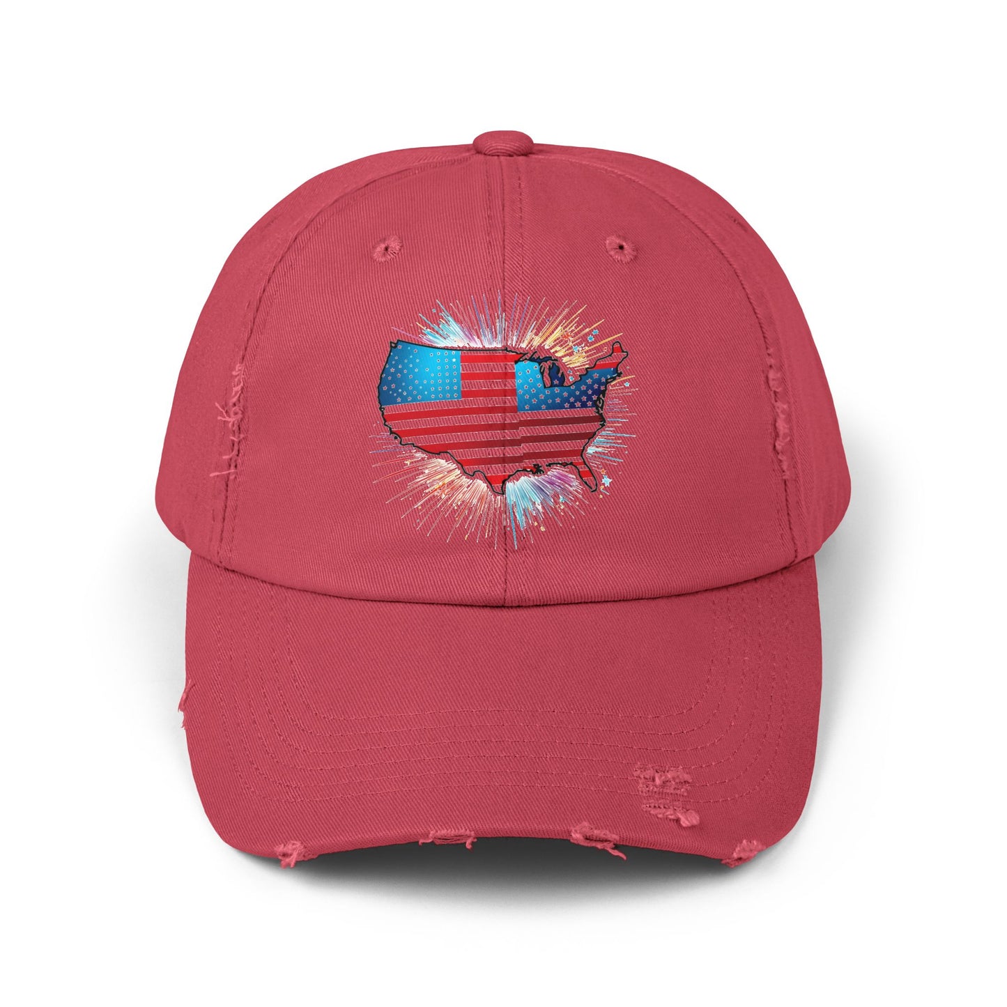 Unisex Distressed Cap with Texas Flag Design - Perfect for Festivals and Casual Outings