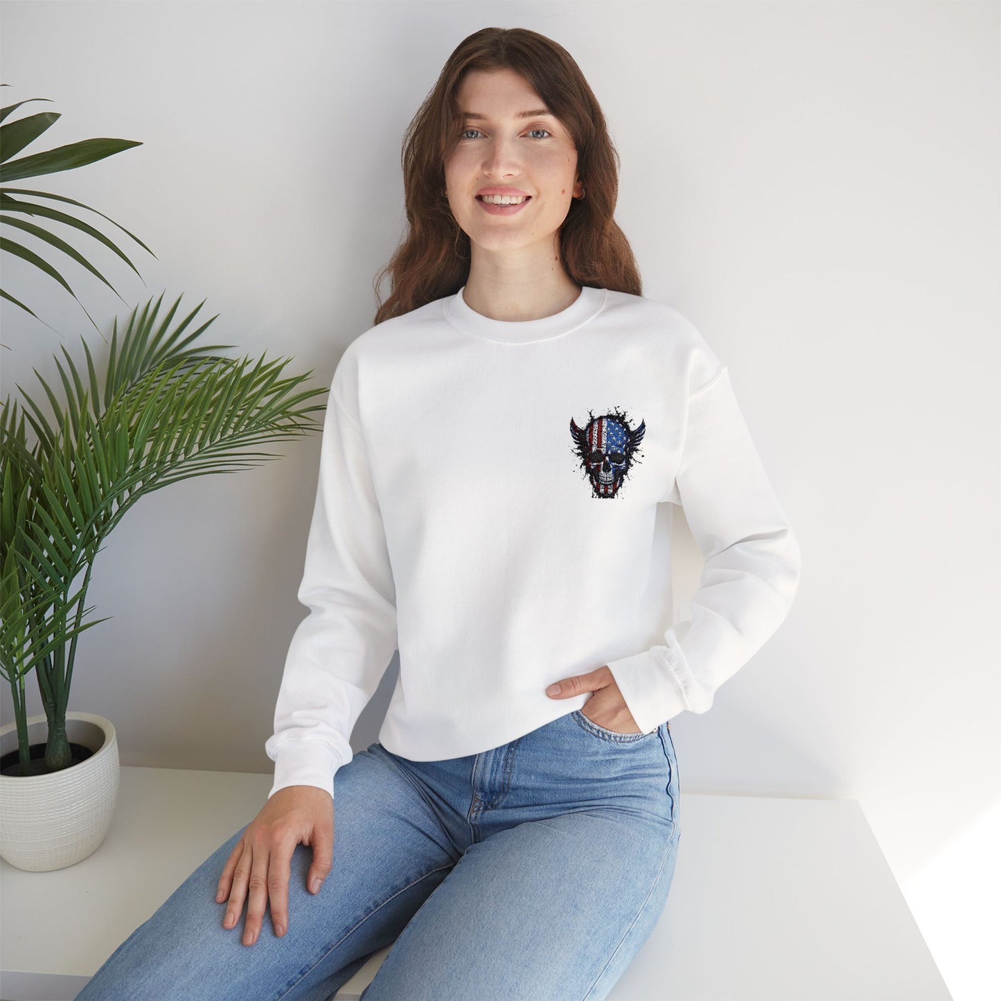 Artistic Graphic Crewneck Sweatshirt - Bold Design for Creative Souls