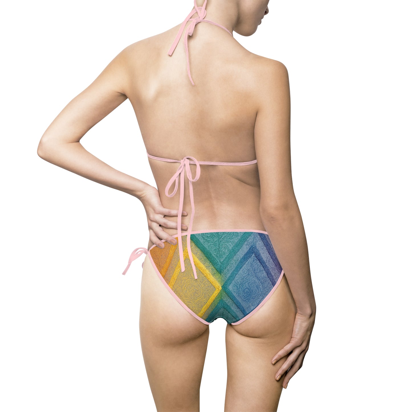Pride Vibes Women's Bikini Swimsuit, LGBTQ+ Swimwear, Summer Beachwear, Pride Month Apparel, Colorful Beach Outfit