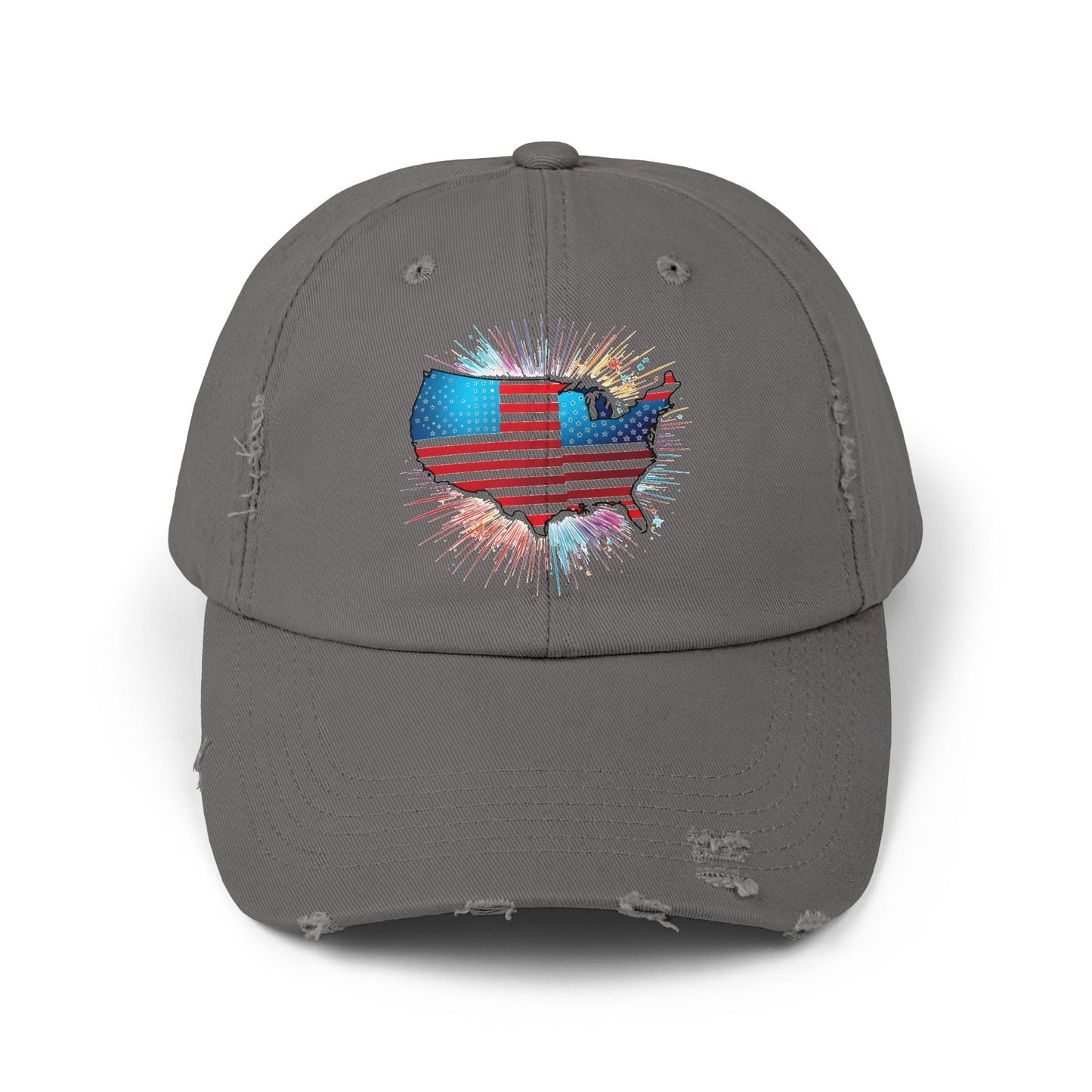 Unisex Distressed Cap with Texas Flag Design - Perfect for Festivals and Casual Outings