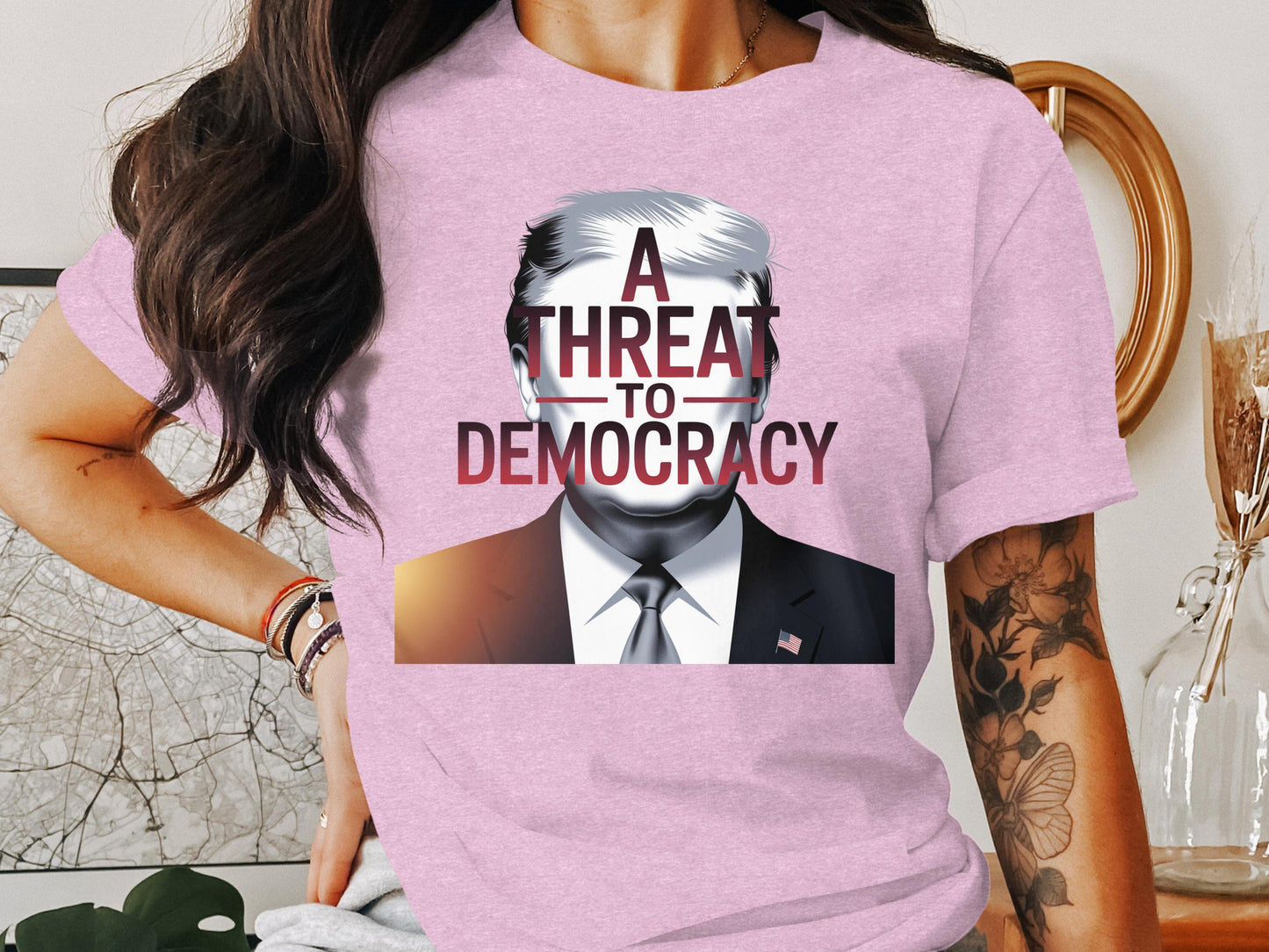 A Threat To Democracy Statement T-Shirt Product