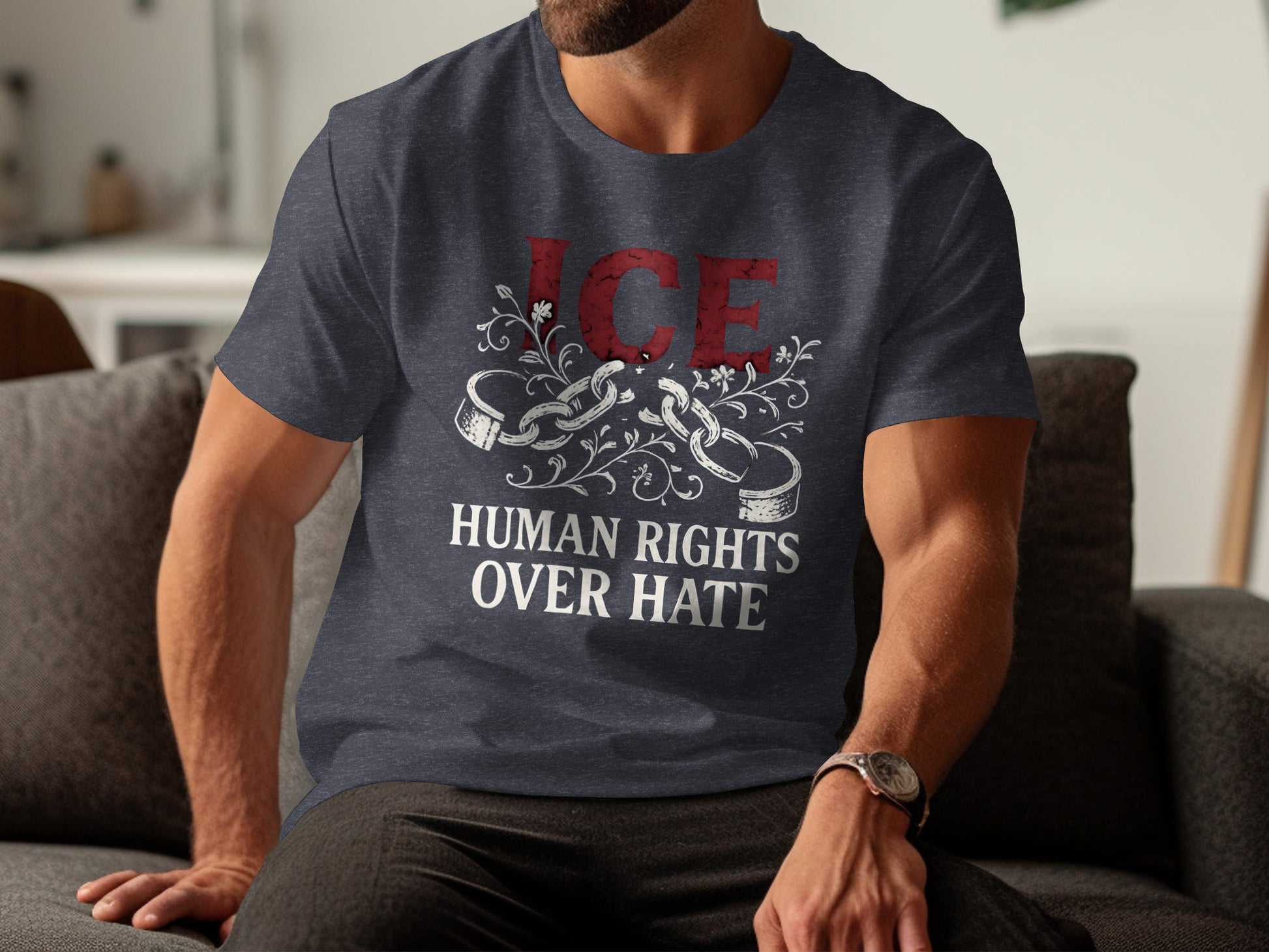 Human Rights Over Hate ICE Graphic Tee product