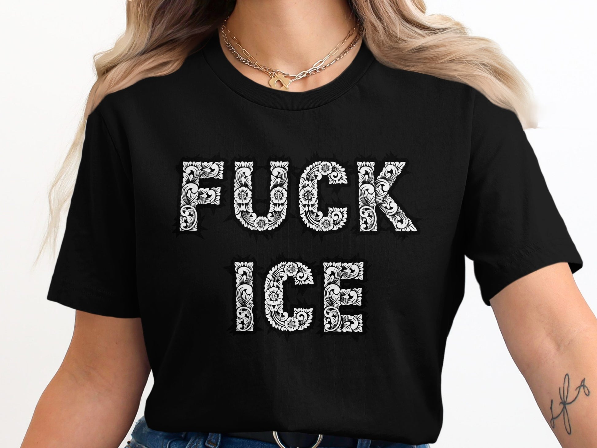 Statement Graphic Tee with Bold Fuck Ice product type