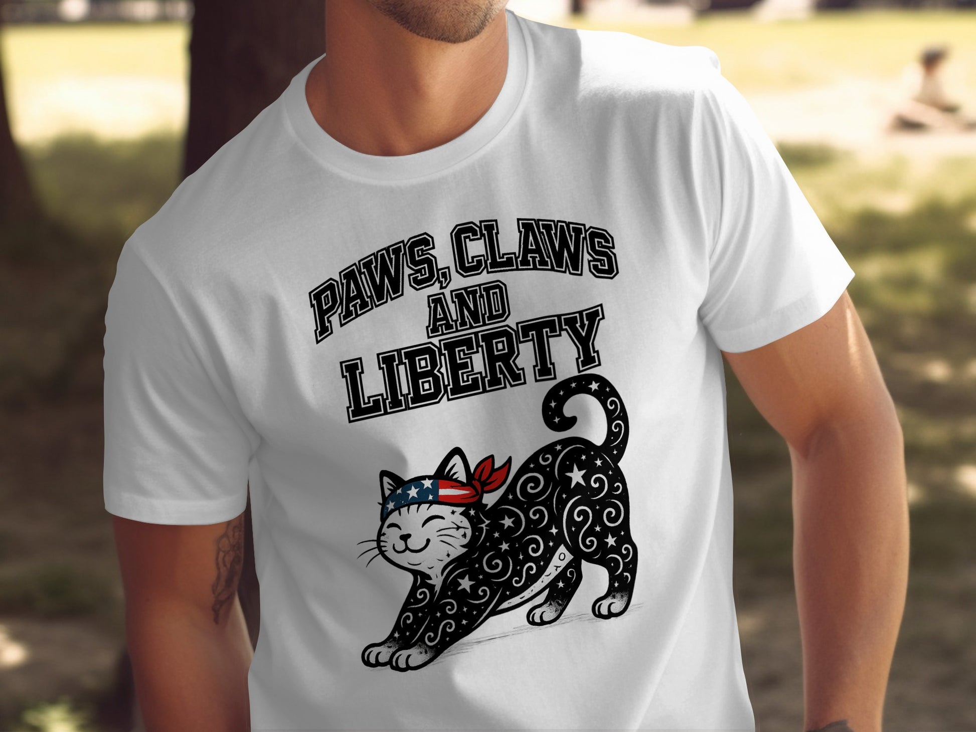 Paws Claws and Liberty Design Tee Shirt product type