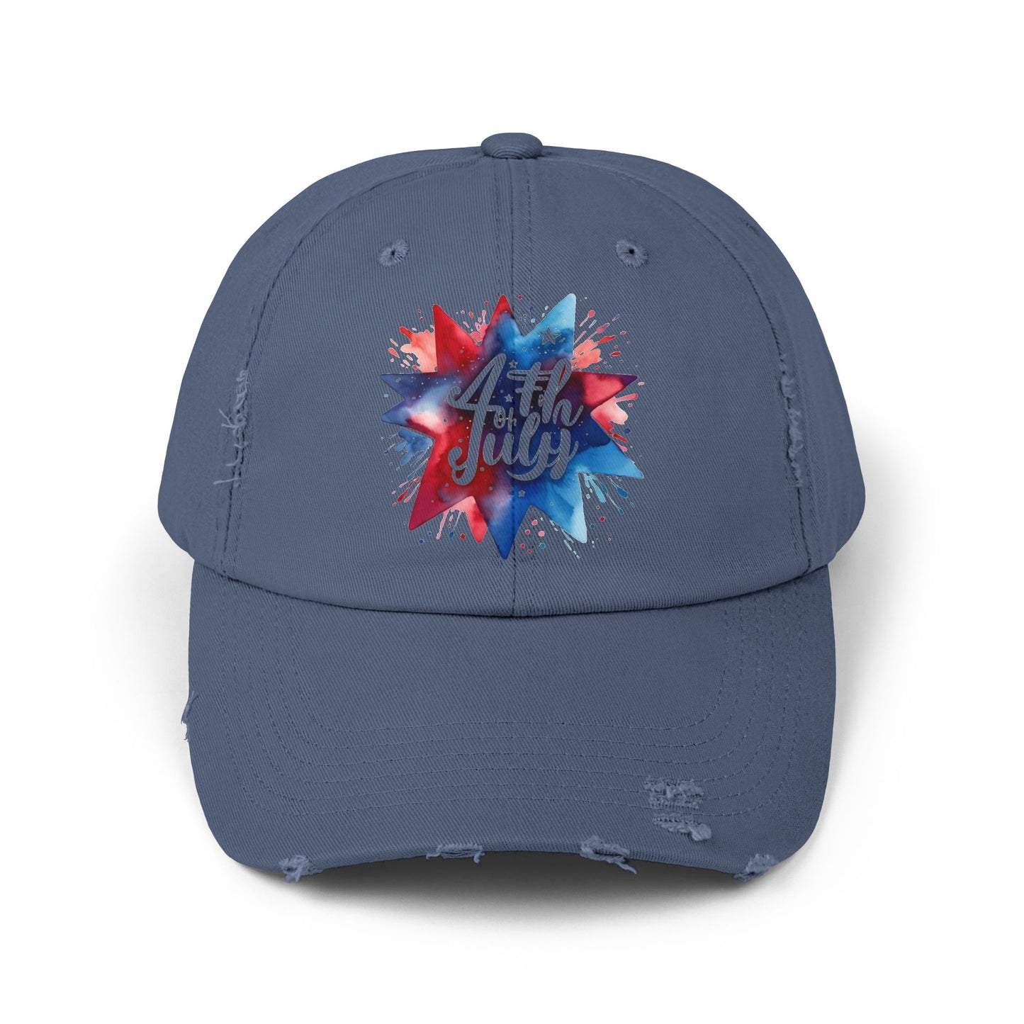 4th of July Unisex Distressed Cap - Celebratory Style for Summer Adventures