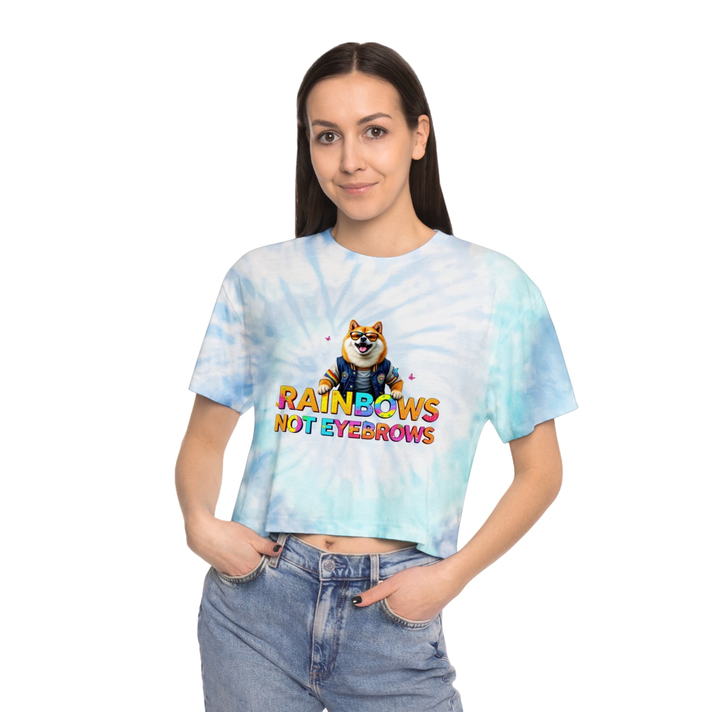 Pride Crop Top Women's Tie-Dye Crop Tee