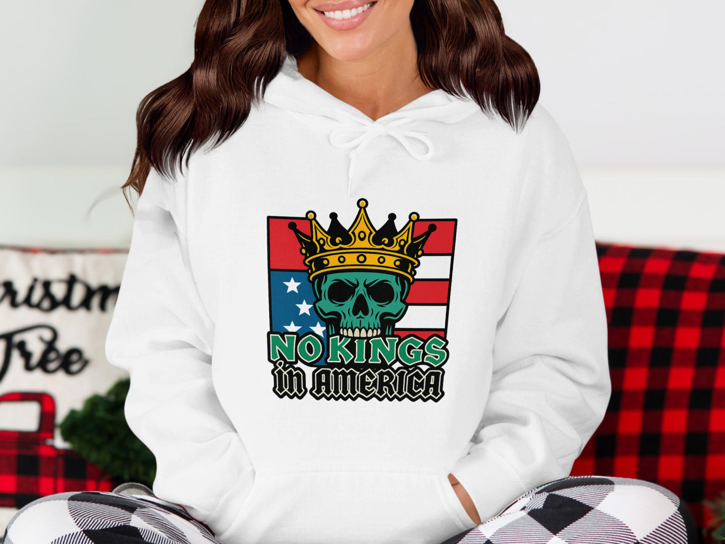 No Kings in America Skull Crown Hoodie product