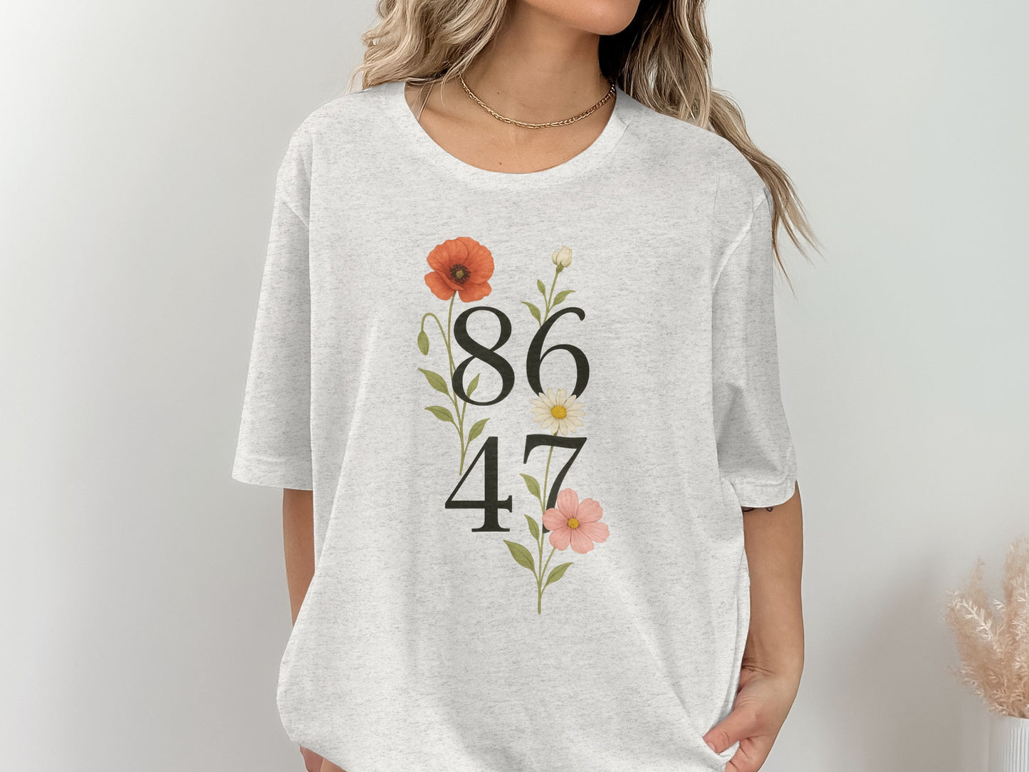 Floral Number Graphic Oversized T-Shirt product