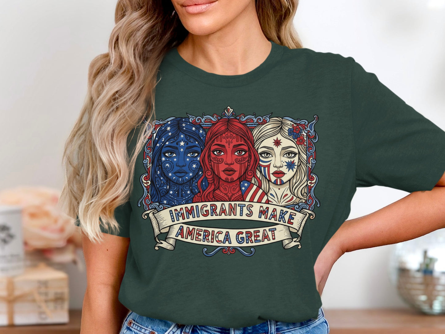 Immigrants Make America Great Graphic Shirt product