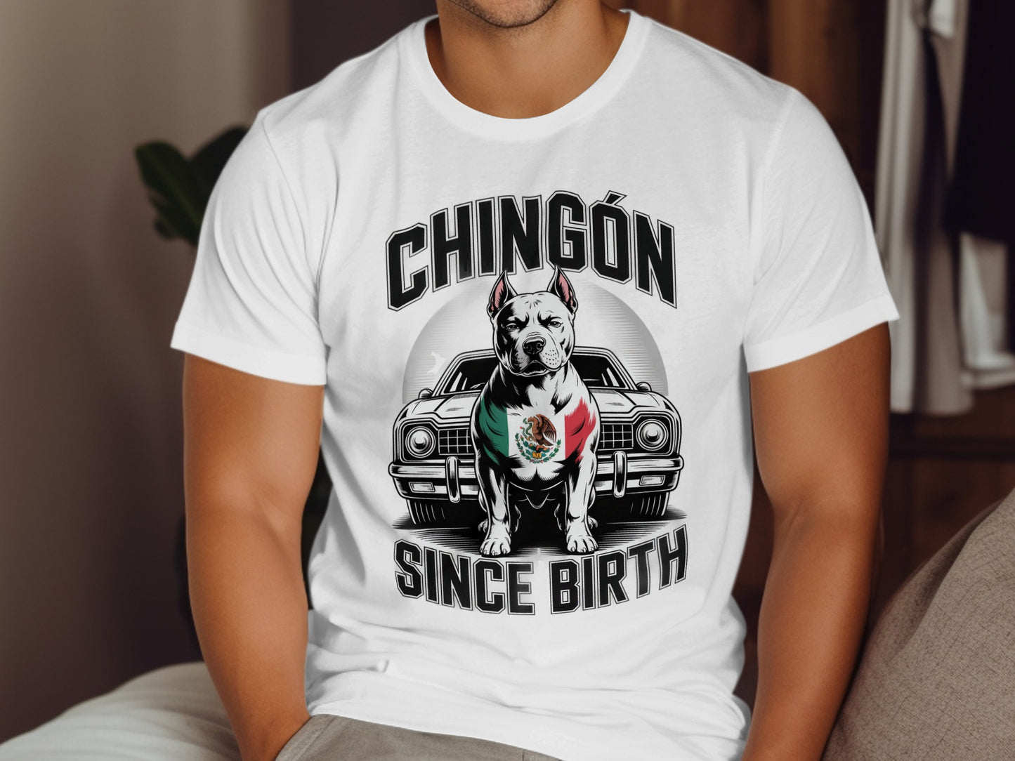 Chingón Since Birth Cool Dog Design T-Shirt product