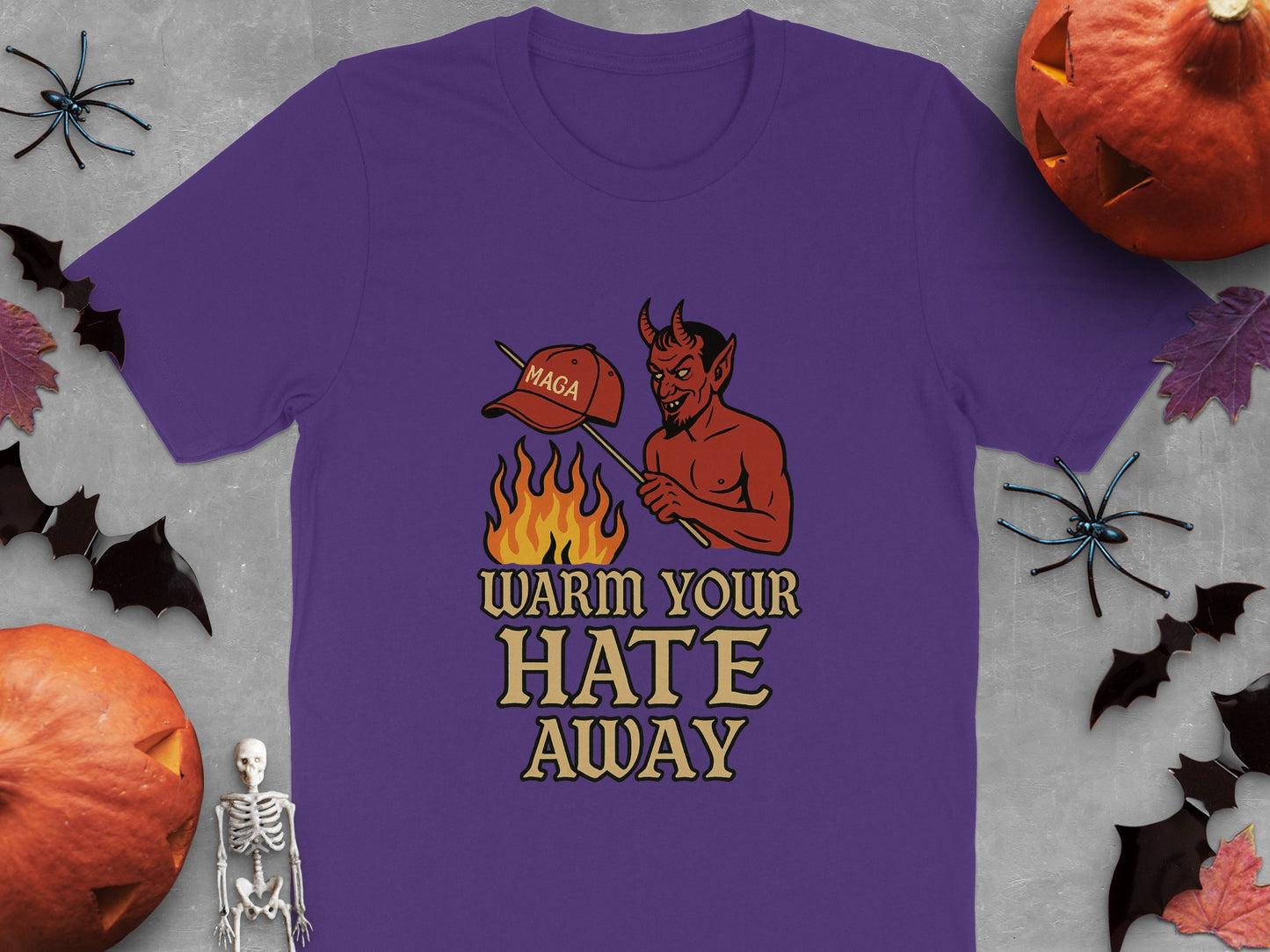 Warm Your Hate Away Devil Pumpkin Fun Product