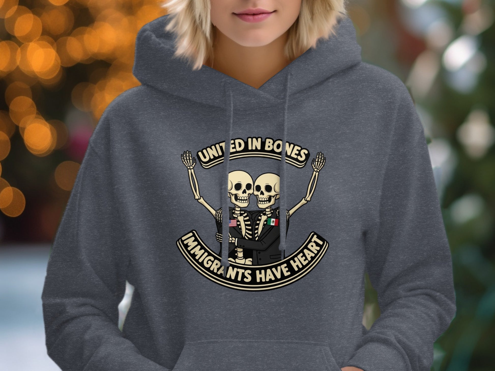 United in Bones Immigrants Have Heart Hoodie product type