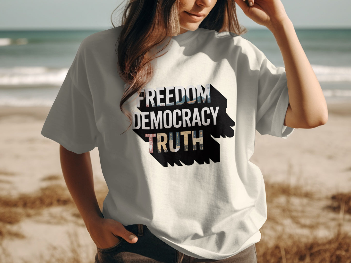 Freedom Democracy Truth Graphic T-Shirt product
