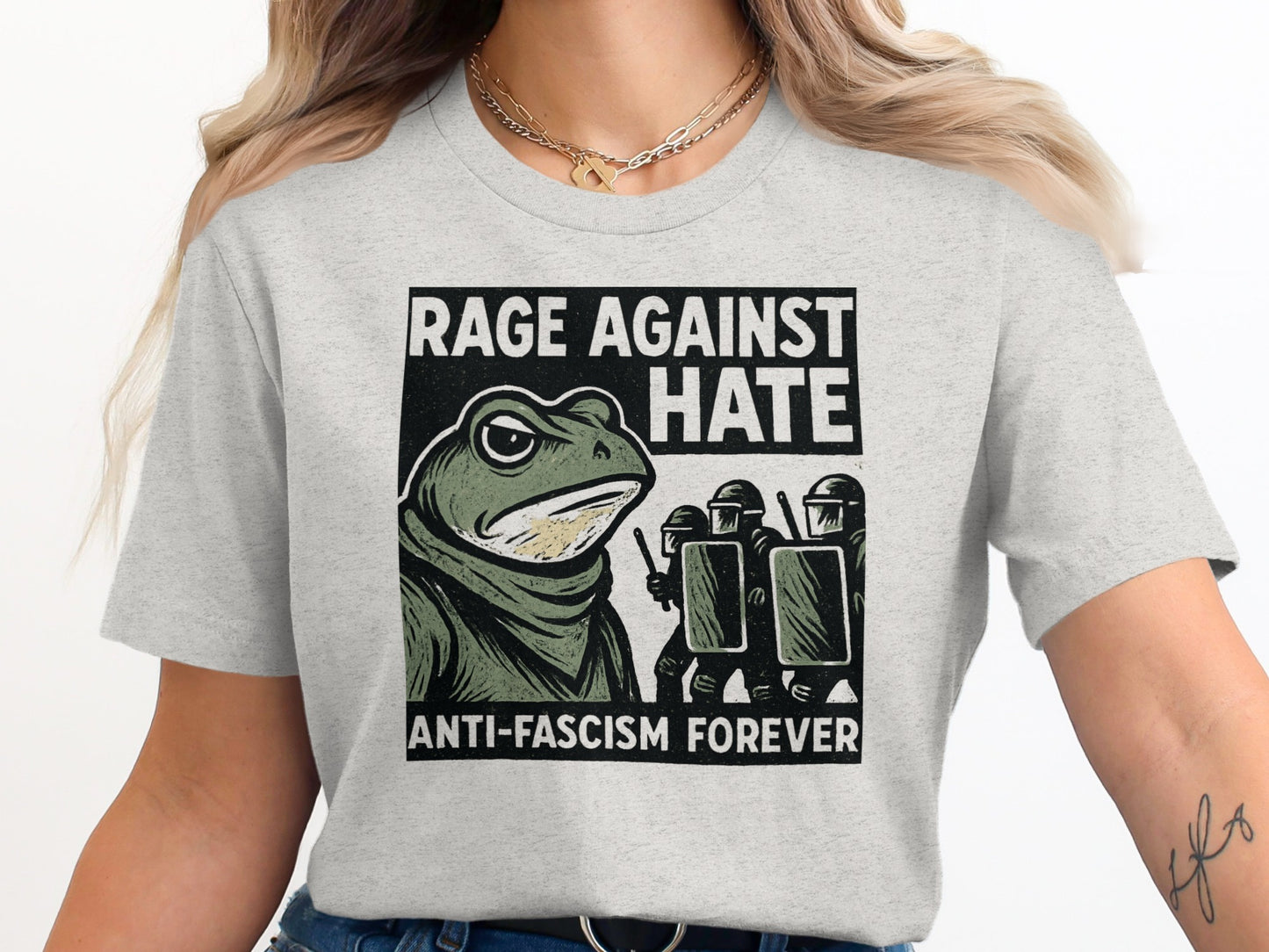Rage Against Hate Anti-Fascism Forever T-shirt