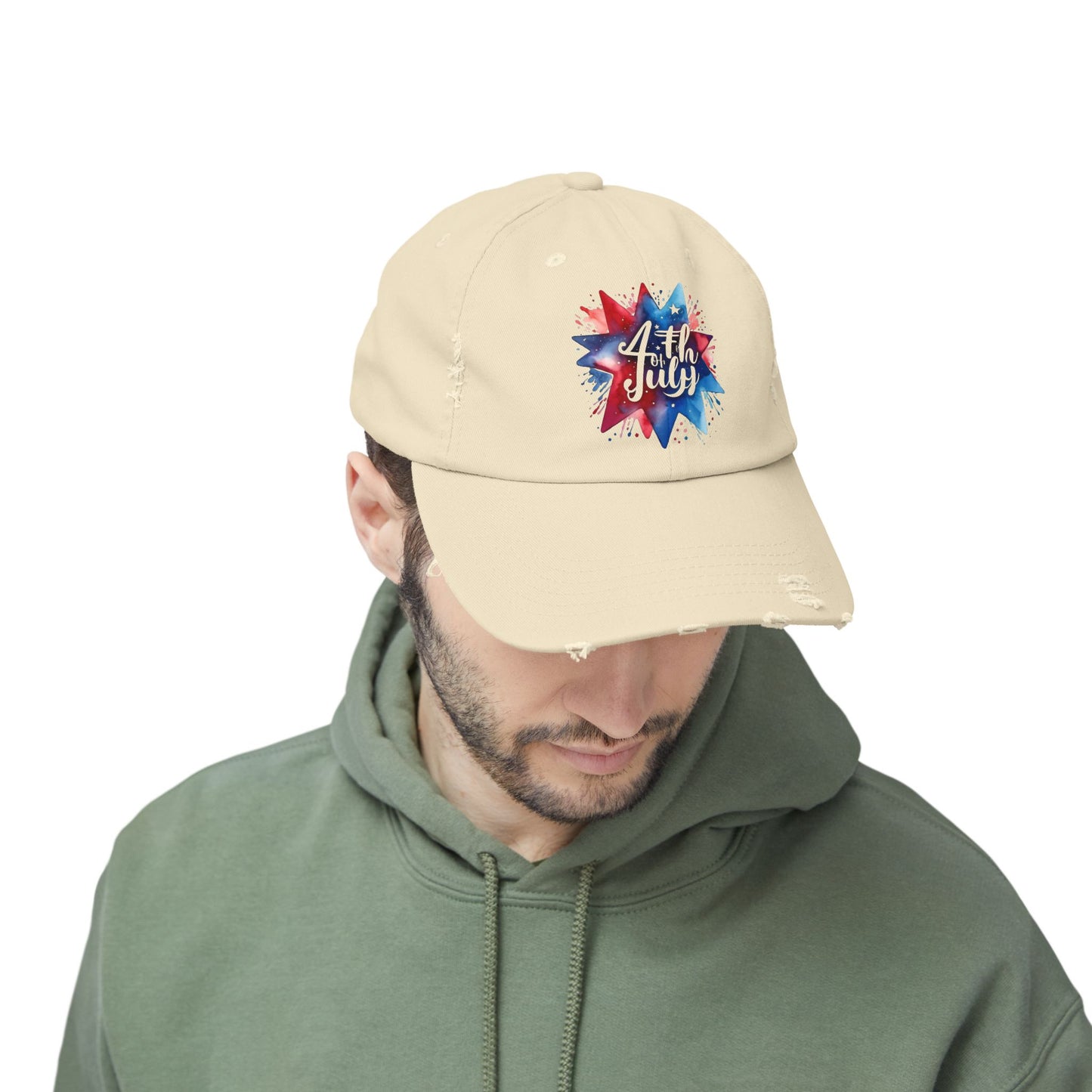 4th of July Unisex Distressed Cap - Celebratory Style for Summer Adventures