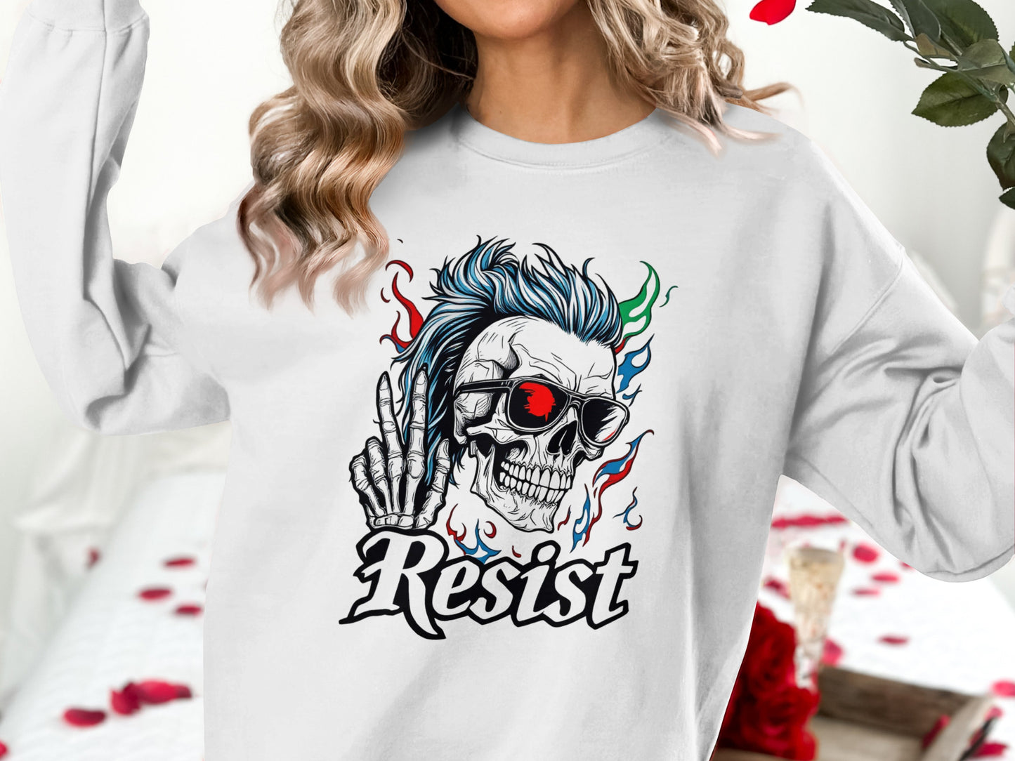 Resist Skeleton Graphic Long Sleeve Shirt product type
