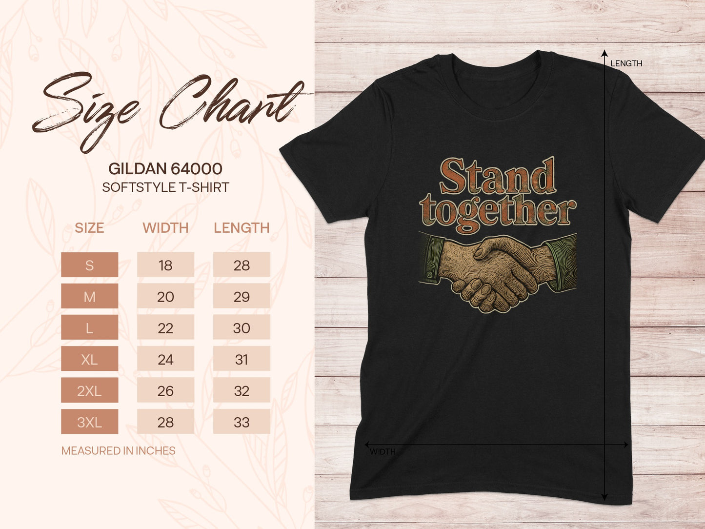 Stand Together Handshake Graphic T-Shirt product