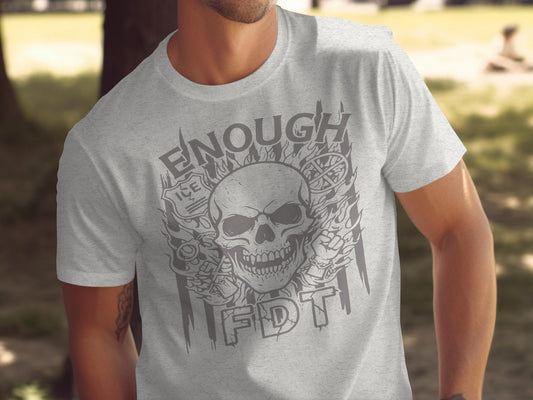 Enough FDT Skull Graphic Men's T-Shirt