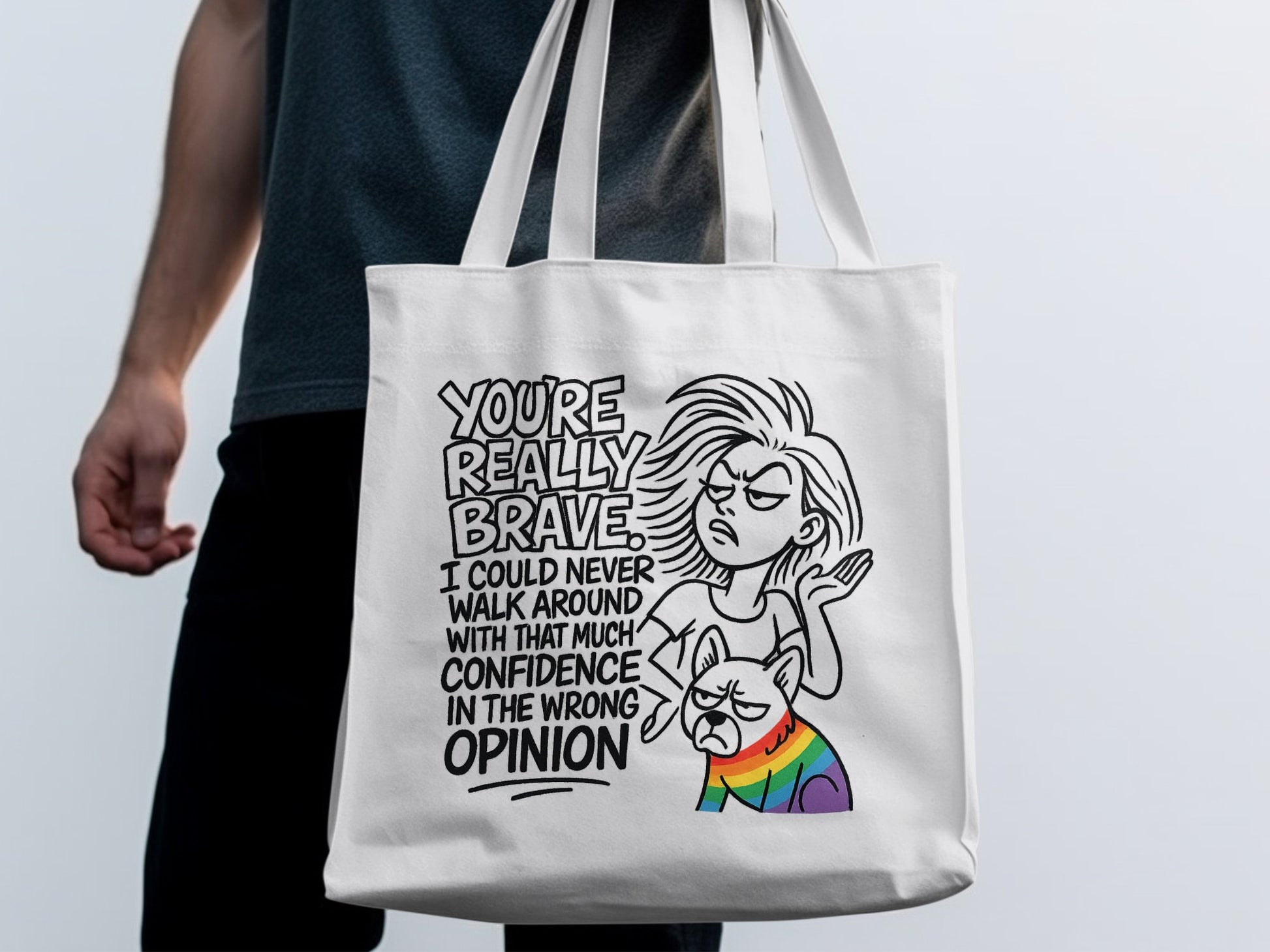 You're Really Brave Funny Design Tote Bag product