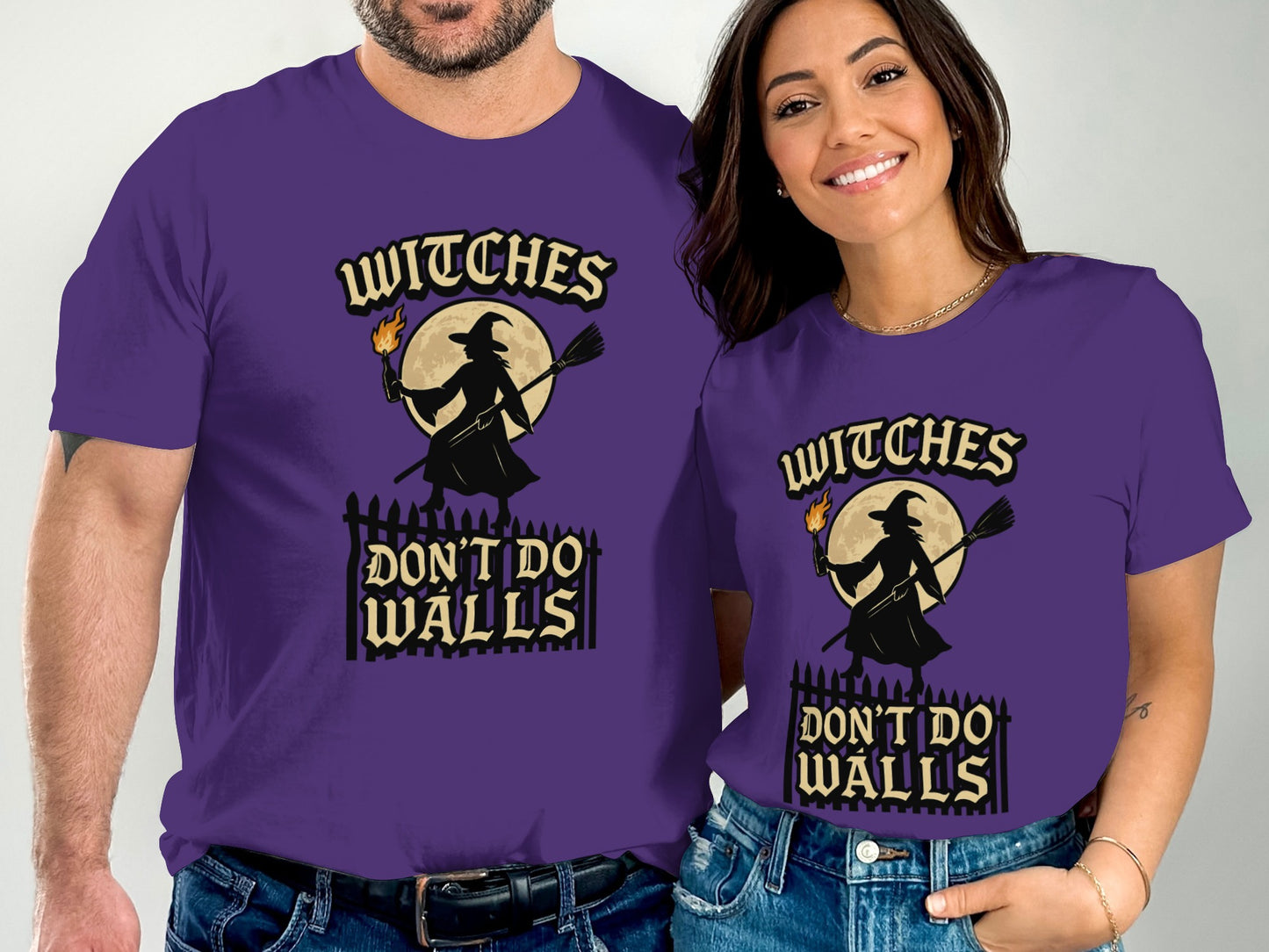 Witches Don't Do Walls Halloween Graphic T-Shirt product