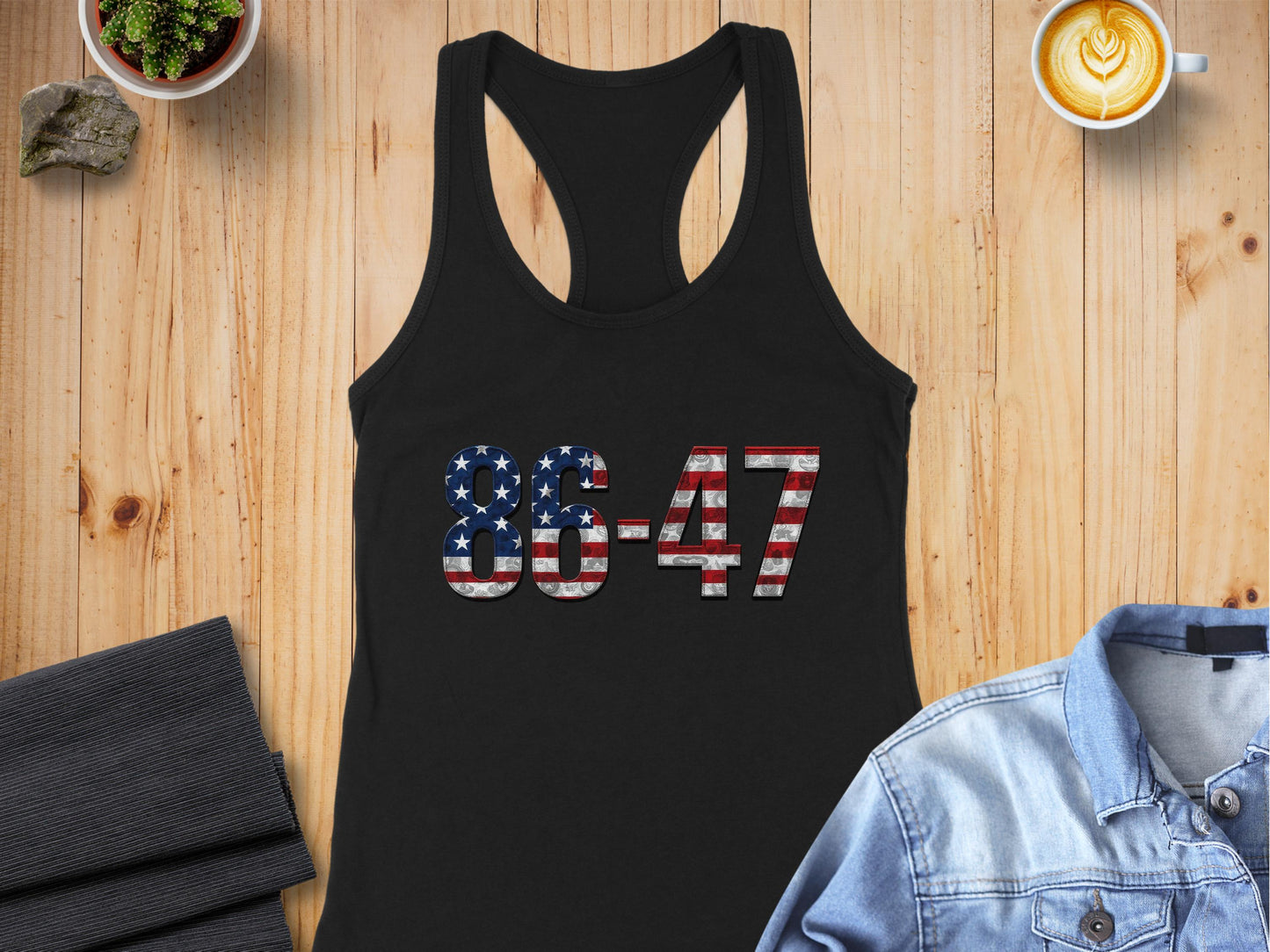 Patriotic 86 47 Tank Top USA Flag Design Clothing product
