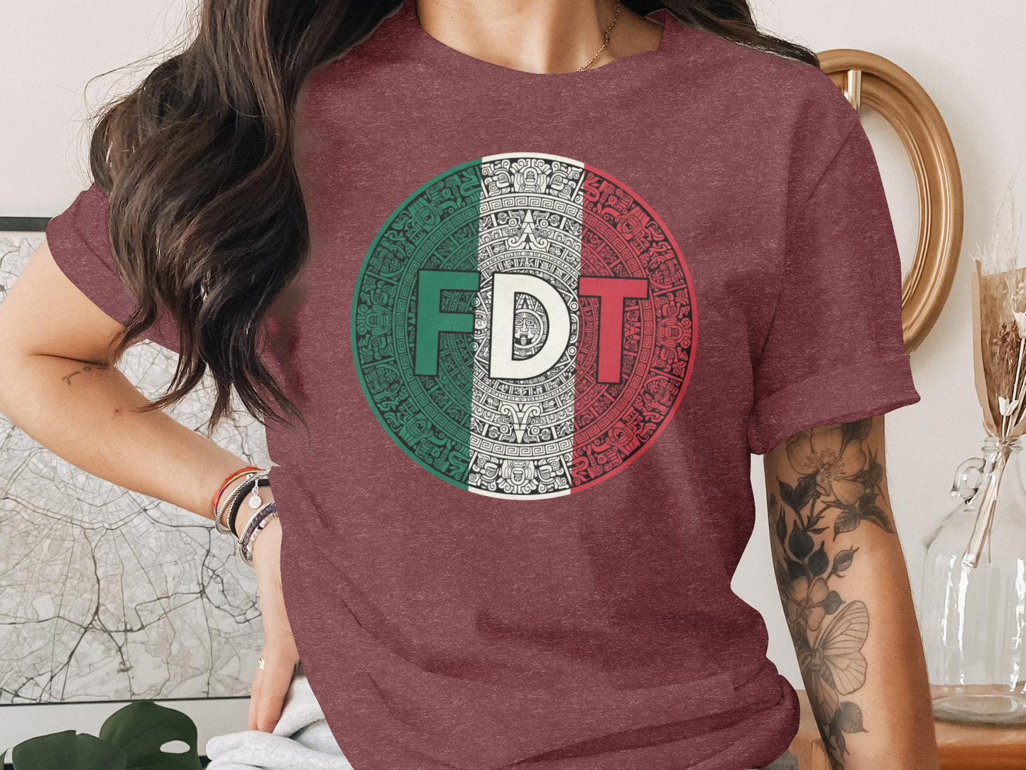 Mexican Flag Inspired Graphic FDT Design T-shirt product type