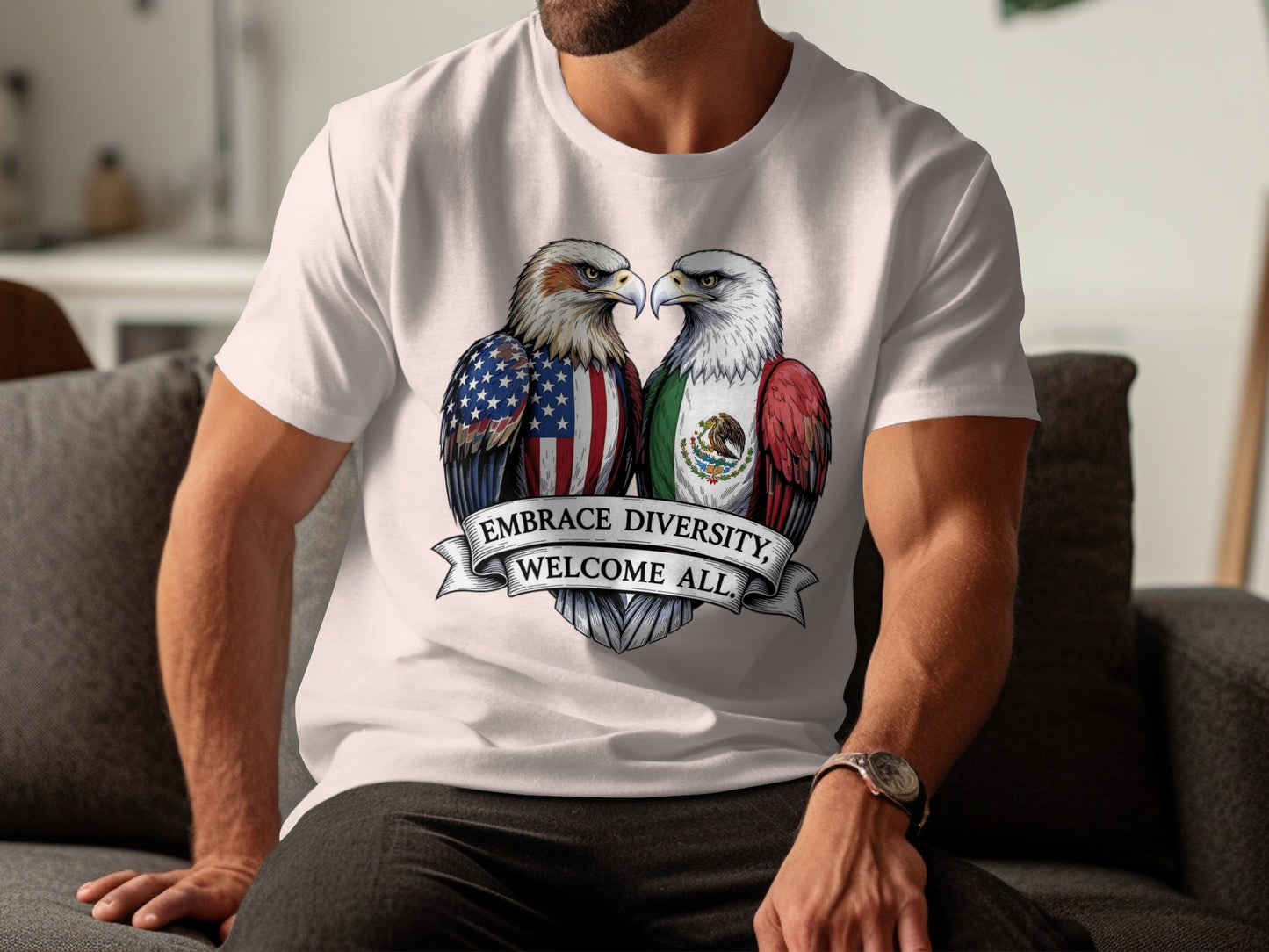 Embrace Diversity Welcome All Eagles Graphic product