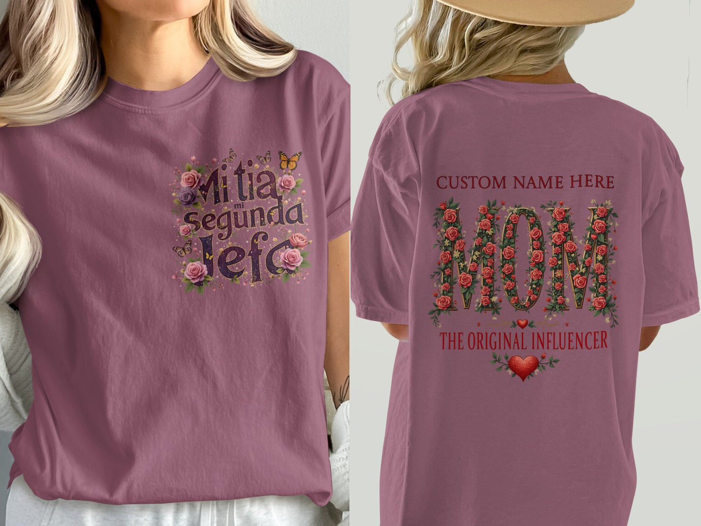 Mi Tia Segunda Jefa Custom Name Mom Shirt product type