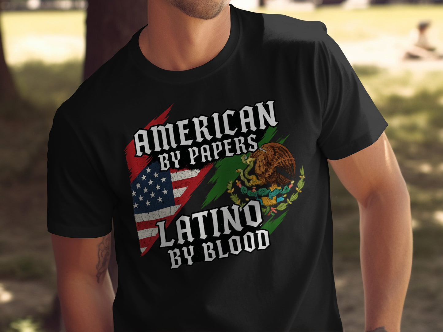 American by Papers Latino by Blood t-shirt product