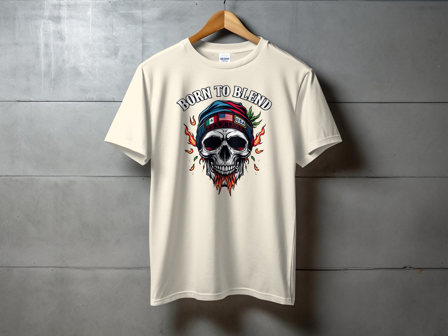 Born to Blend Skull Design Graphic T-Shirt product type