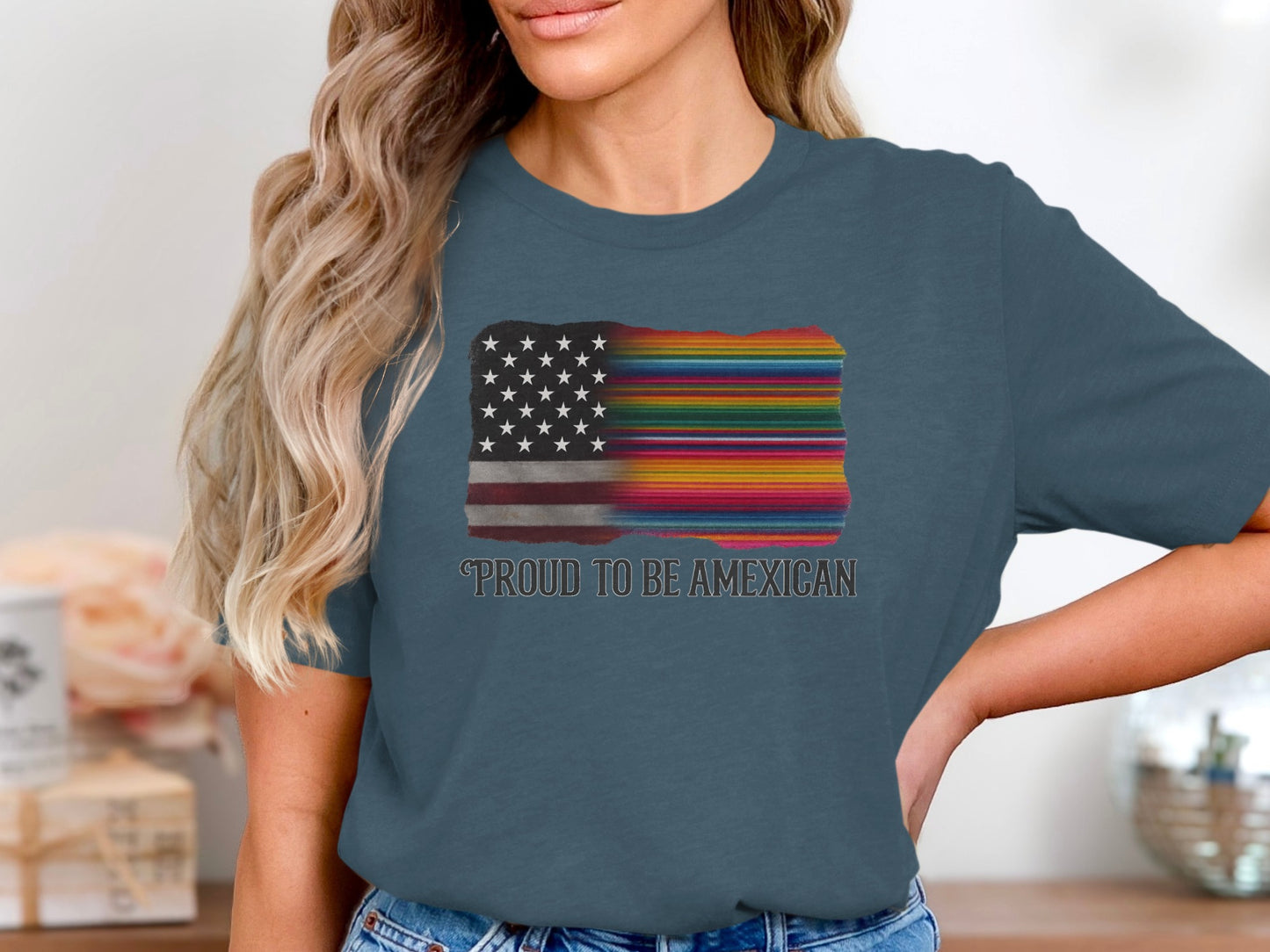 Proud to Be Amexican American Flag T-Shirt product type