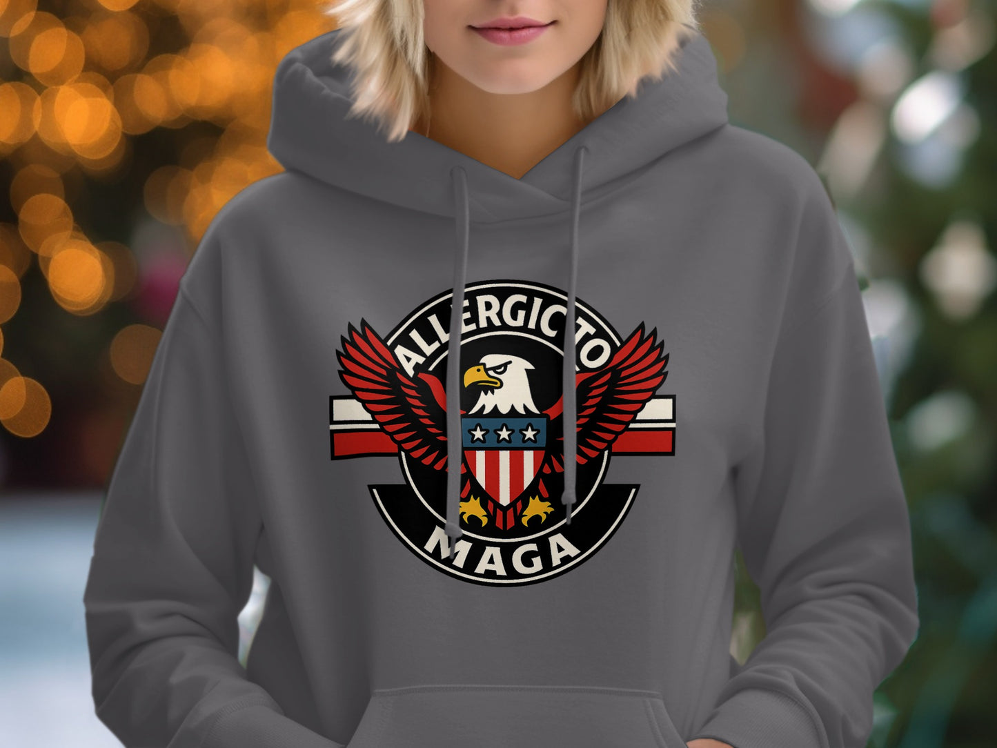 Allergic to MAGA Eagle Hoodie Apparel Product